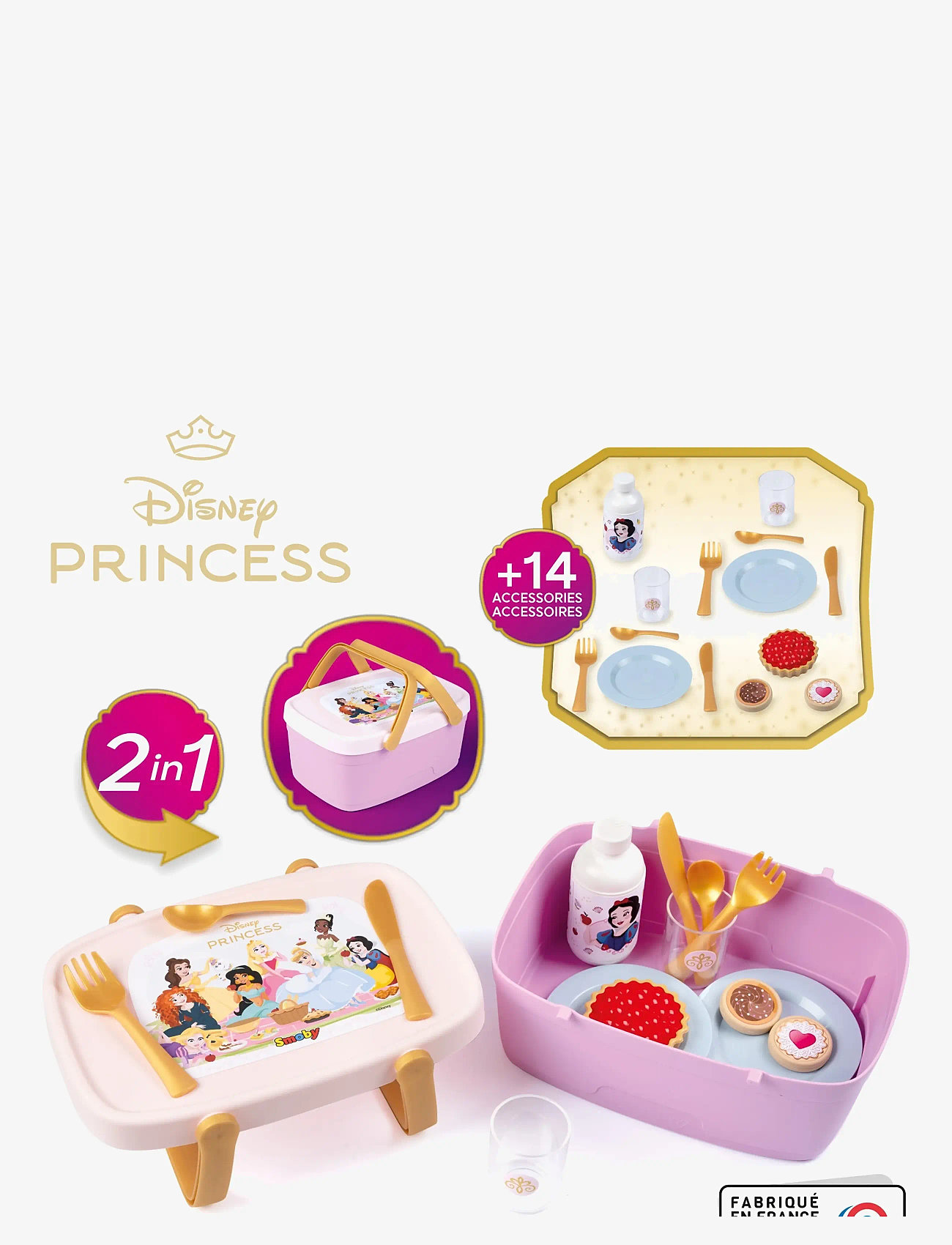 Smoby - Smoby Disney Princess 2in1 Picknickkorg - toy kitchen accessories - multicolor - 2