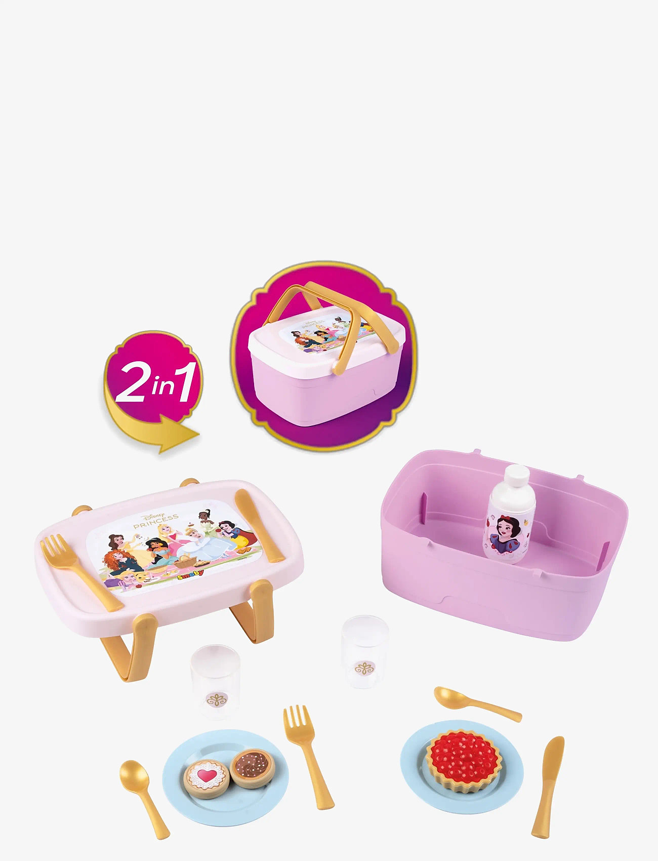Smoby - Smoby Disney Princess 2in1 Picknickkorg - toy kitchen accessories - multicolor - 3
