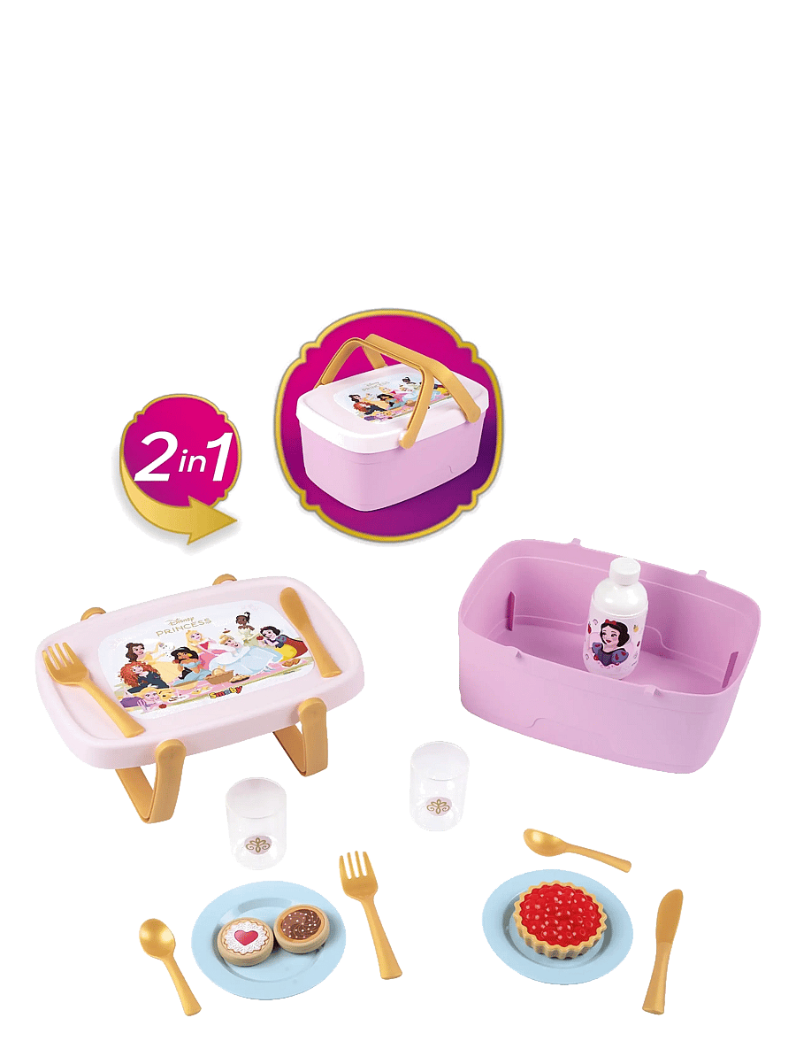 Smoby - Smoby Disney Princess 2in1 Picknickkorg - mänguköögi tarvikud - multicolor - 3