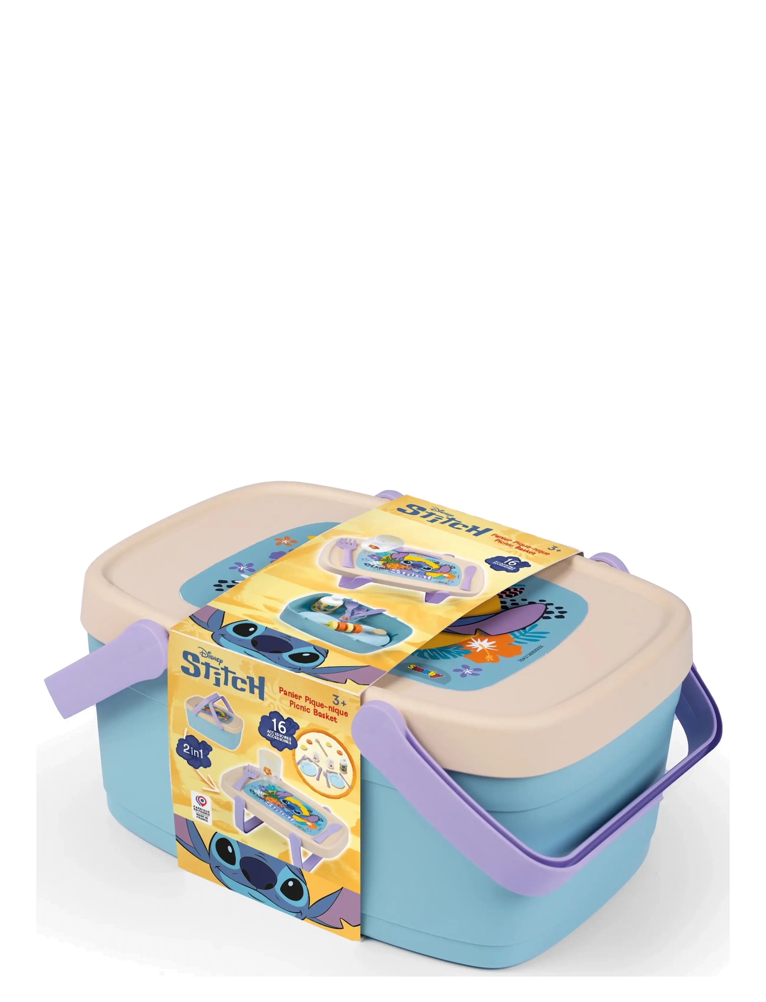 Smoby Stitch 2In1 Picknickkorg, One Size, Meal Time, Blau - Lunch Boxes, Kinder