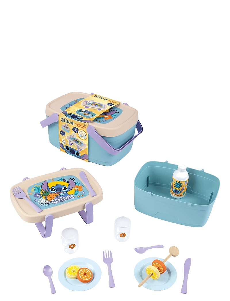 Smoby - Smoby Stitch 2in1 Picknickkorg - mänguköögi tarvikud - multicolor - 1