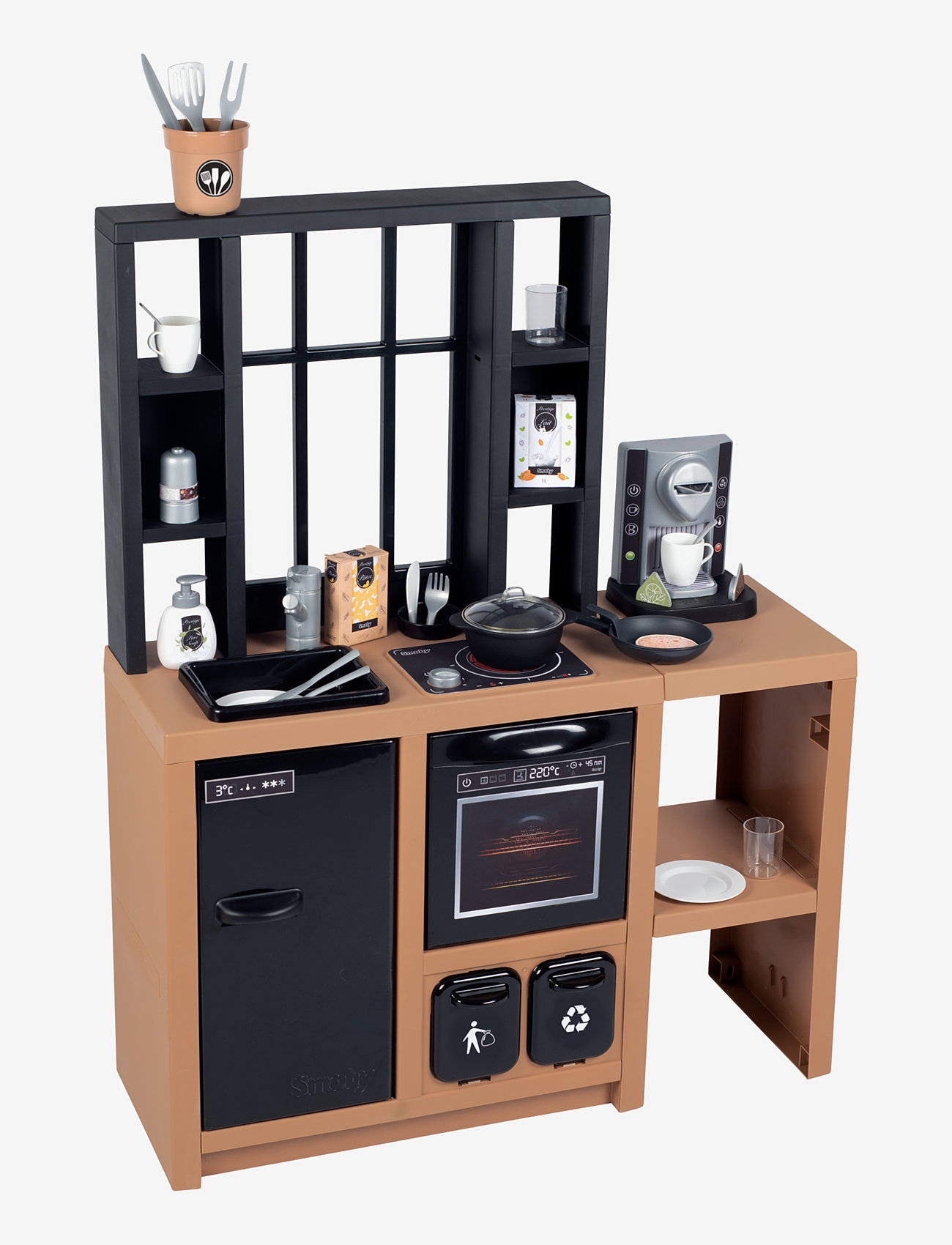 Smoby - Smoby Industriellt Leksakskök - leikkikeittiöt - black + brown - 1
