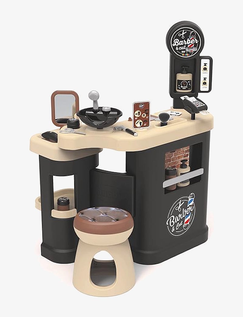 Smoby - Barber & Cut - Barber Shop - leikfanga markaðsbás - black - 0