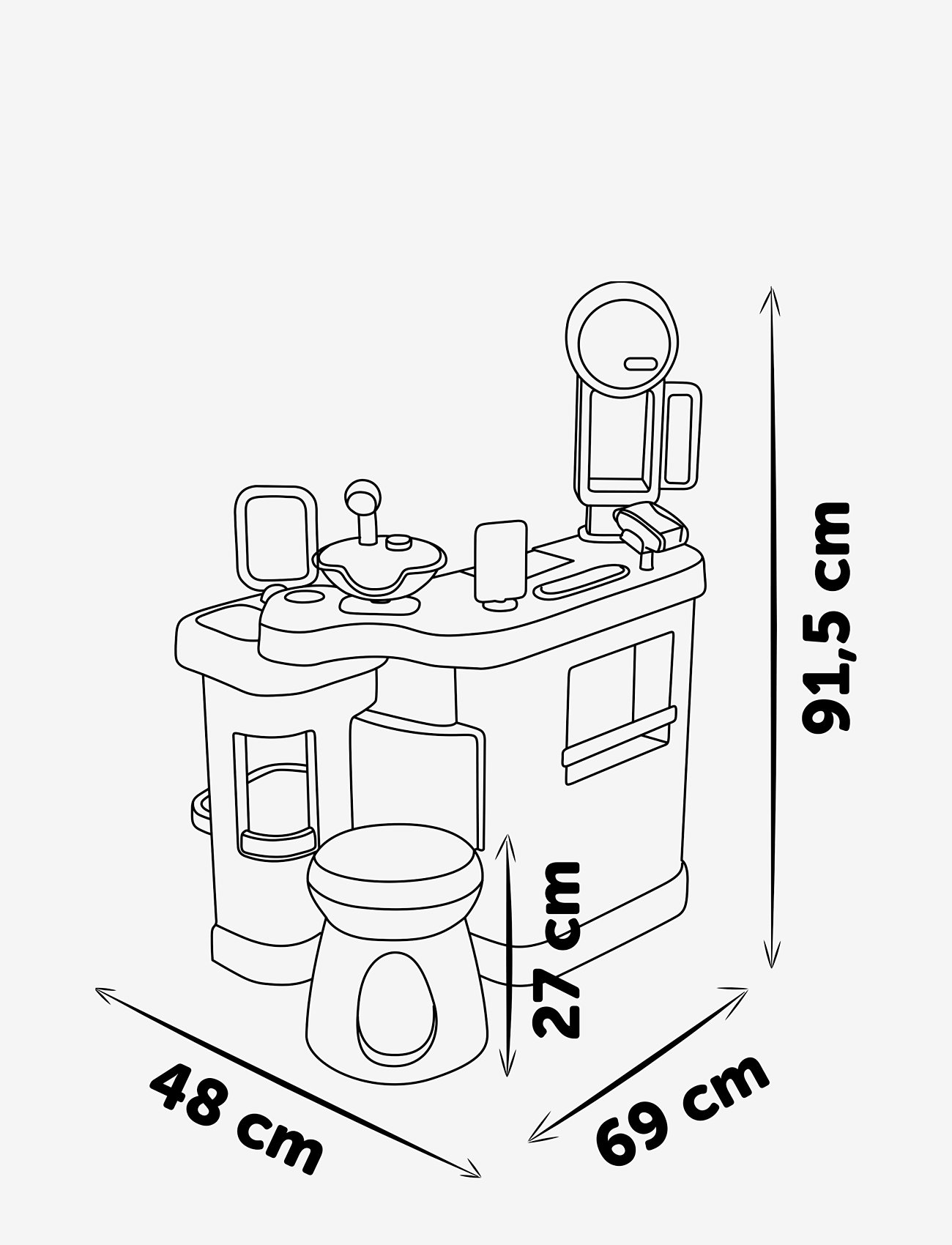 Smoby - Barber & Cut - Barber Shop - leikfanga markaðsbás - black - 3