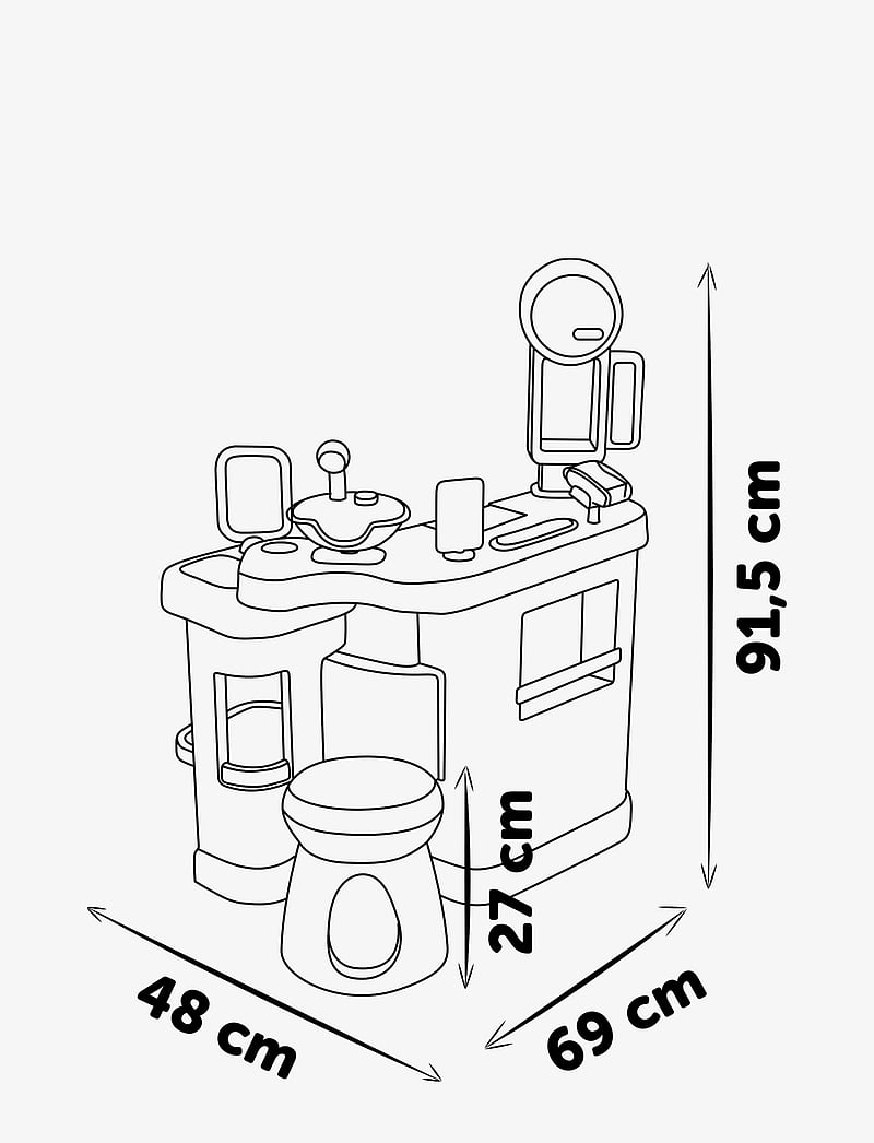 Smoby - Barber & Cut - Barber Shop - leikfanga markaðsbás - black - 3