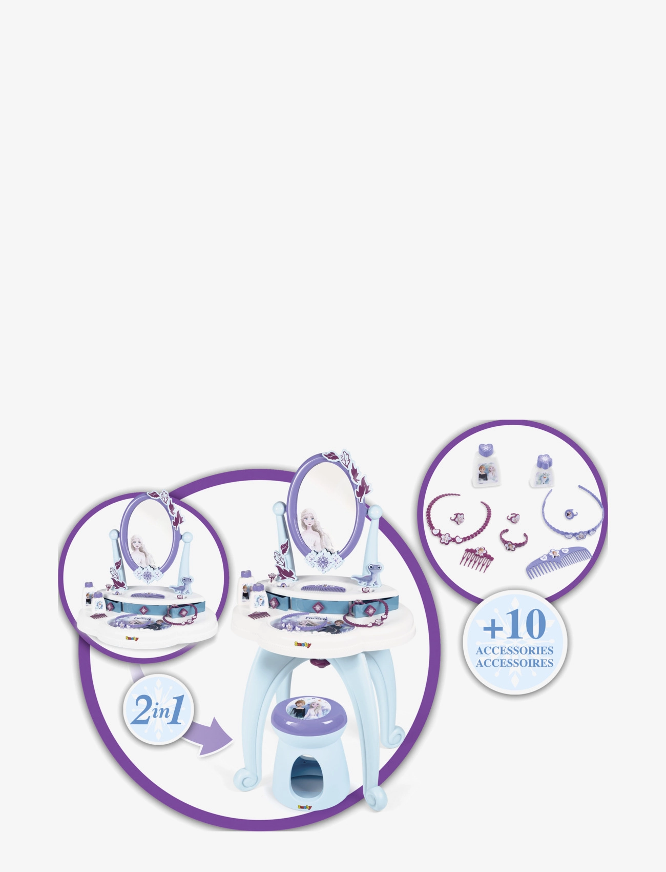 Smoby - Smoby Disney Frozen 2 in 1 Dressing Table - toy tools - blue - 5