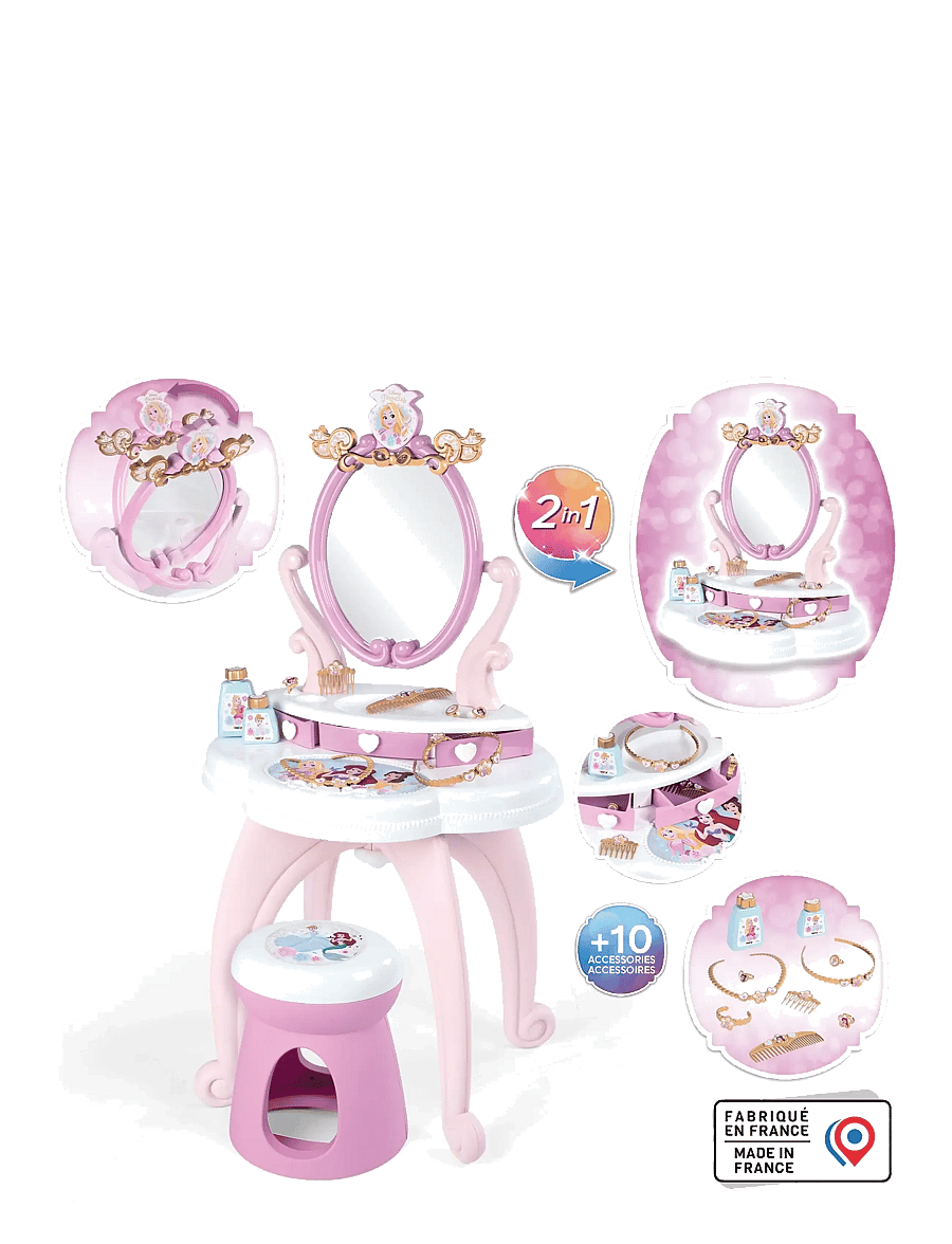 Smoby - Disney Princess 2 In 1 Hairdresser - fake make-up & zubehör - pink - 4