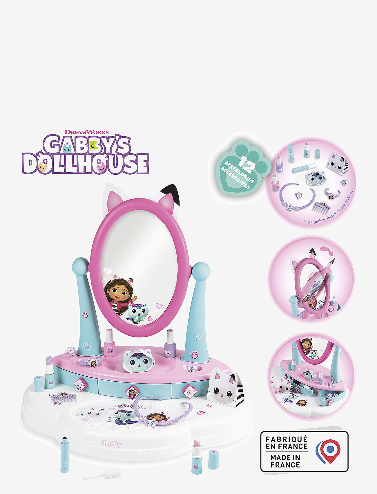 Smoby - Smoby Gabbys Dockskåp Sminkbord - multi coloured - 3