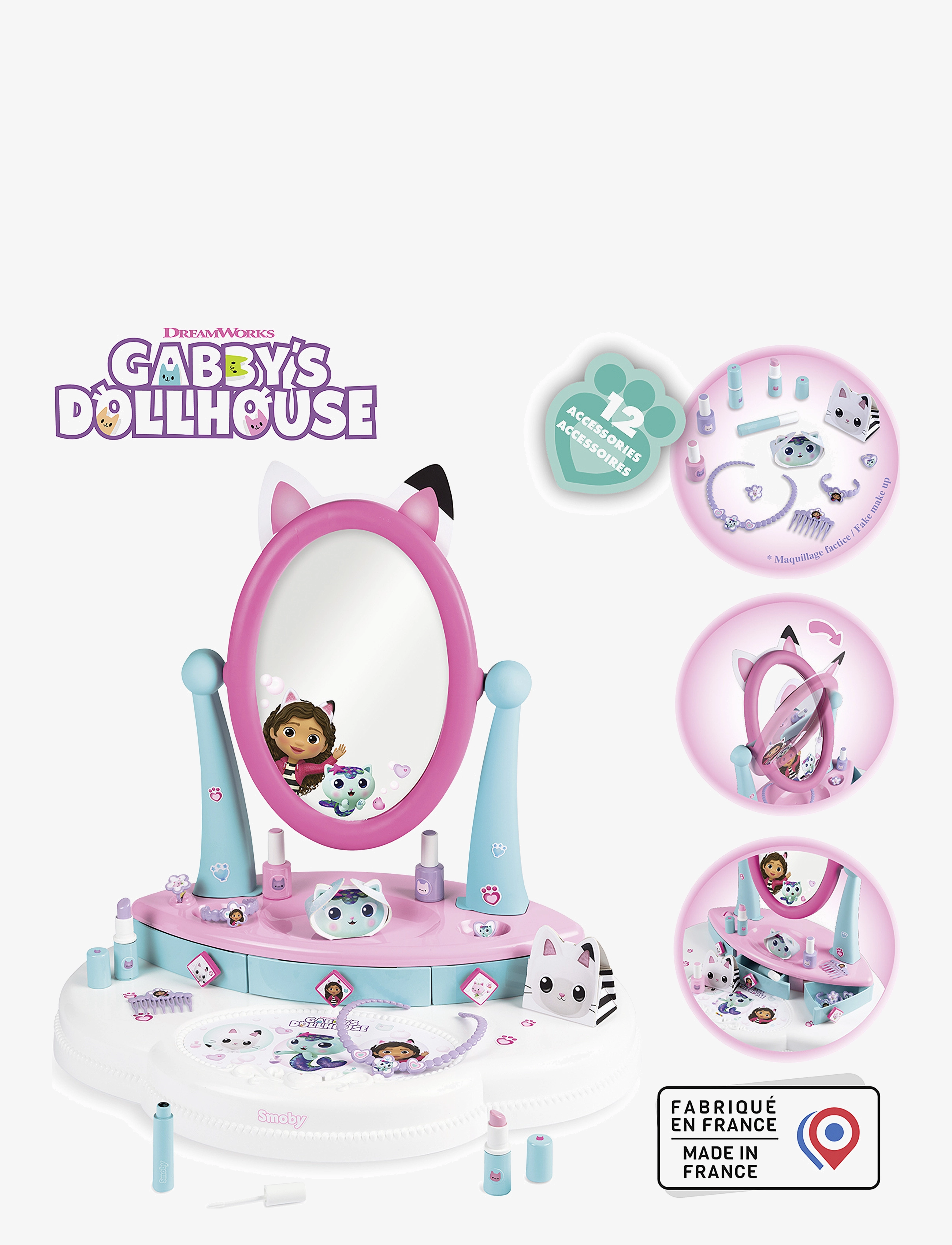 Smoby - Smoby Gabbys Dockskåp Sminkbord - multi coloured - 3