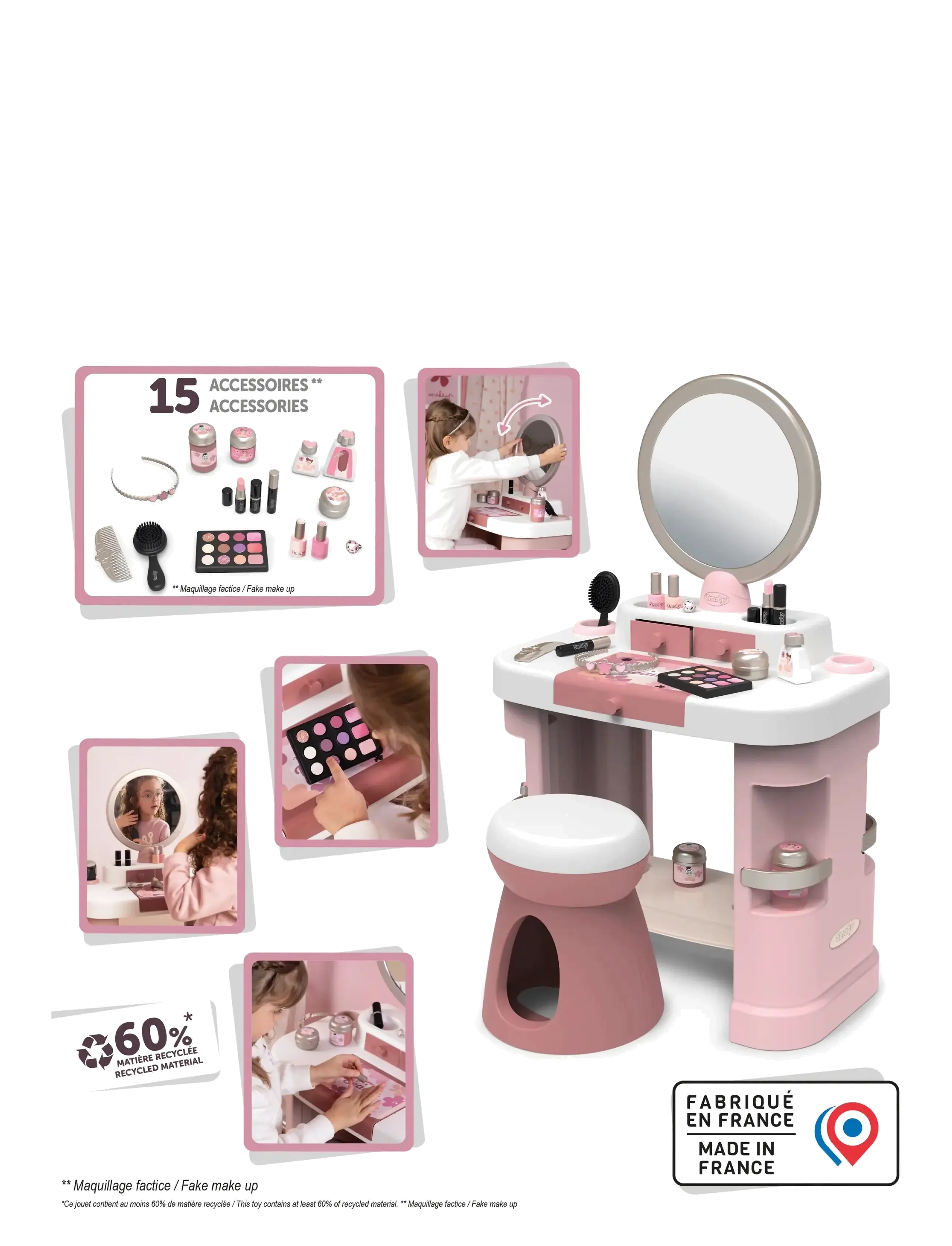 Smoby - My Beauty Dressing table - makijaż i biżuteria - multi colorued - 2