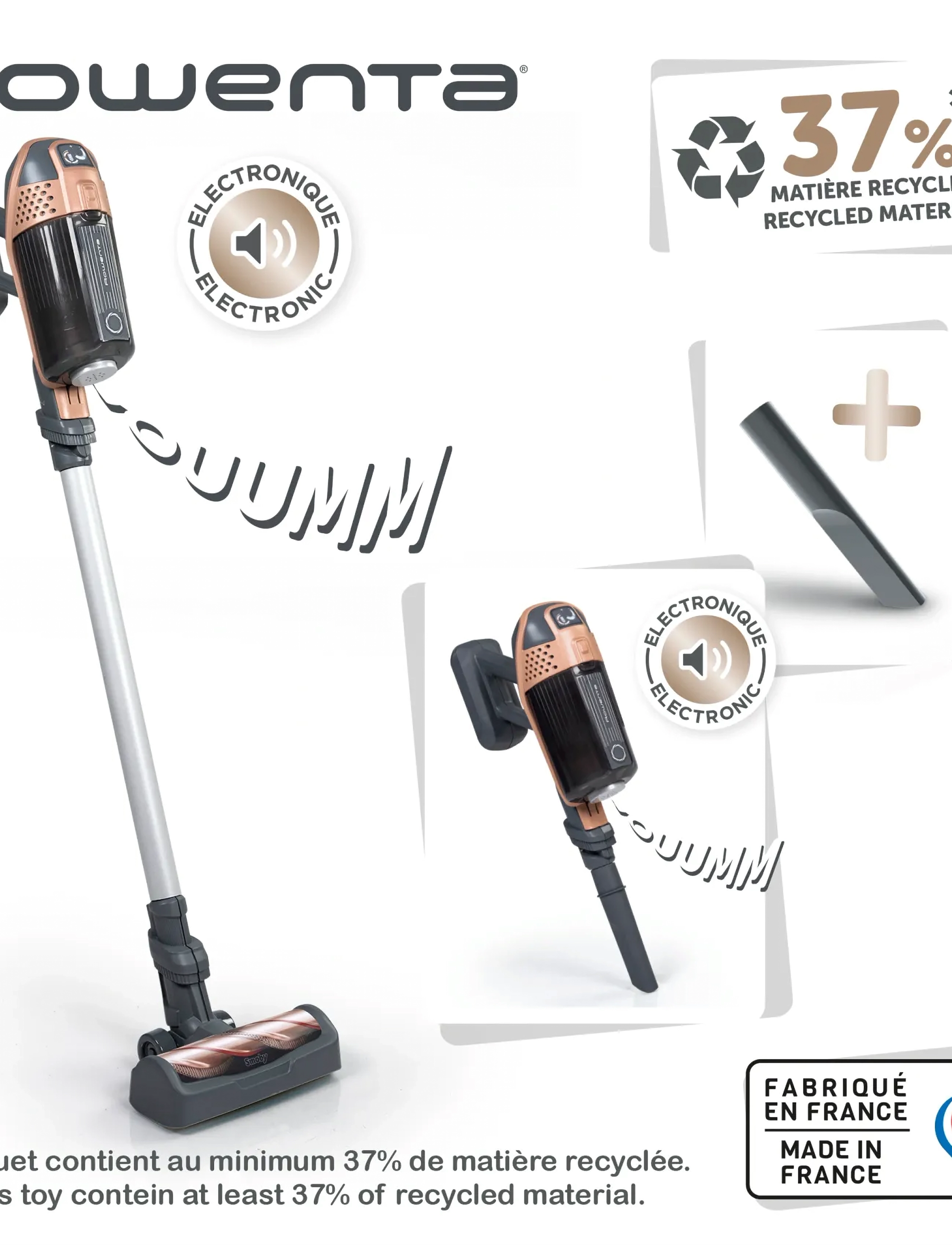 Smoby - Rowenta X Force Flex Vacuum Cleaner - reinigungsgeräte - grey - 4