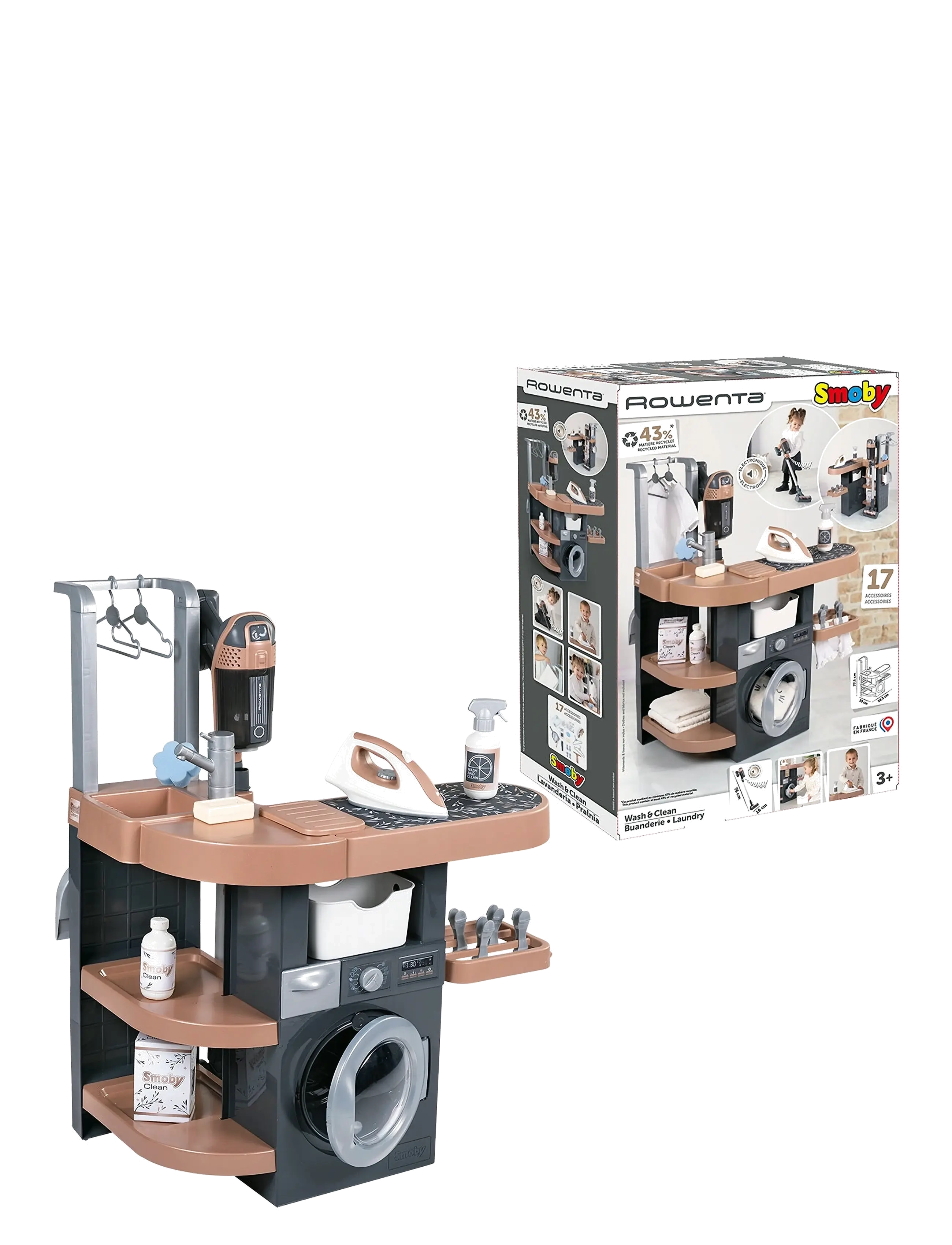 Smoby - Rowenta Wash&Clean Laundry - cleaning toys - grey - 2