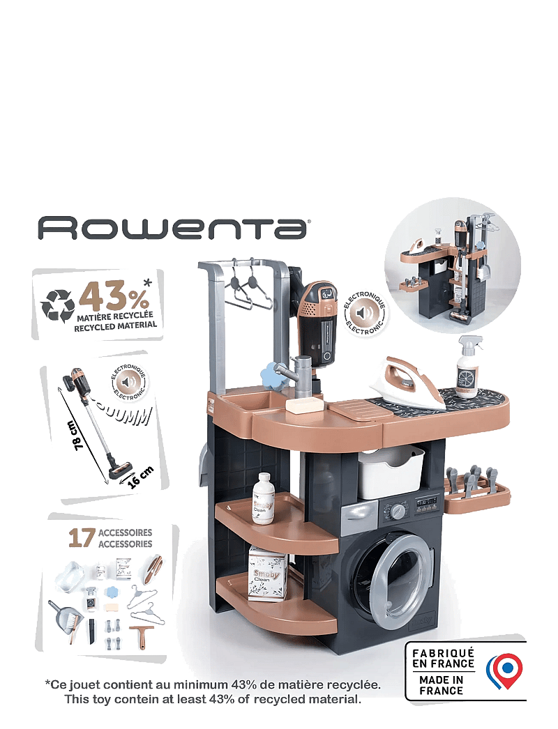 Smoby - Rowenta Wash&Clean Laundry - reinigungsgeräte - grey - 4