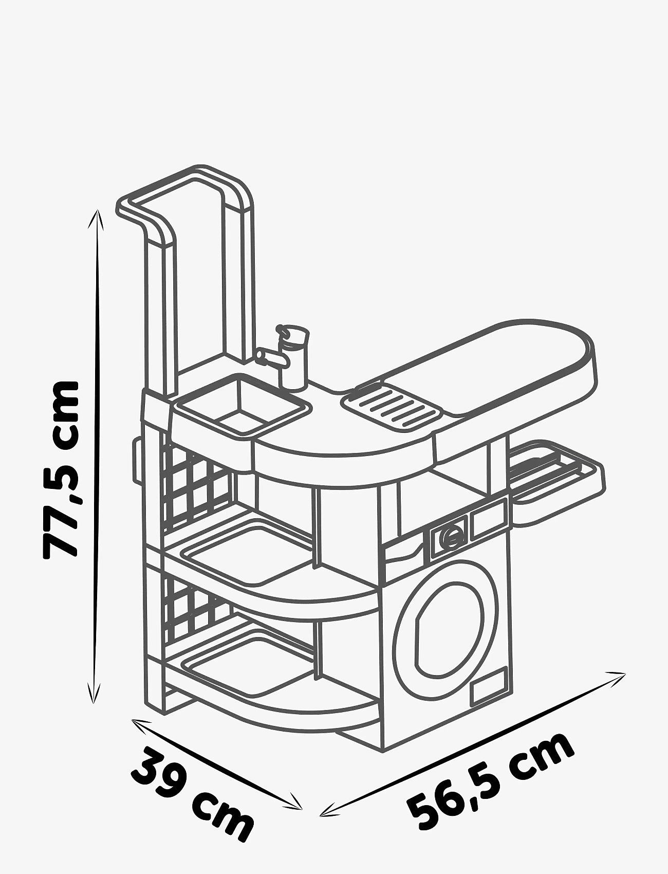 Smoby - Rowenta Wash&Clean Laundry - fødselsdagsgaver - grey - 5