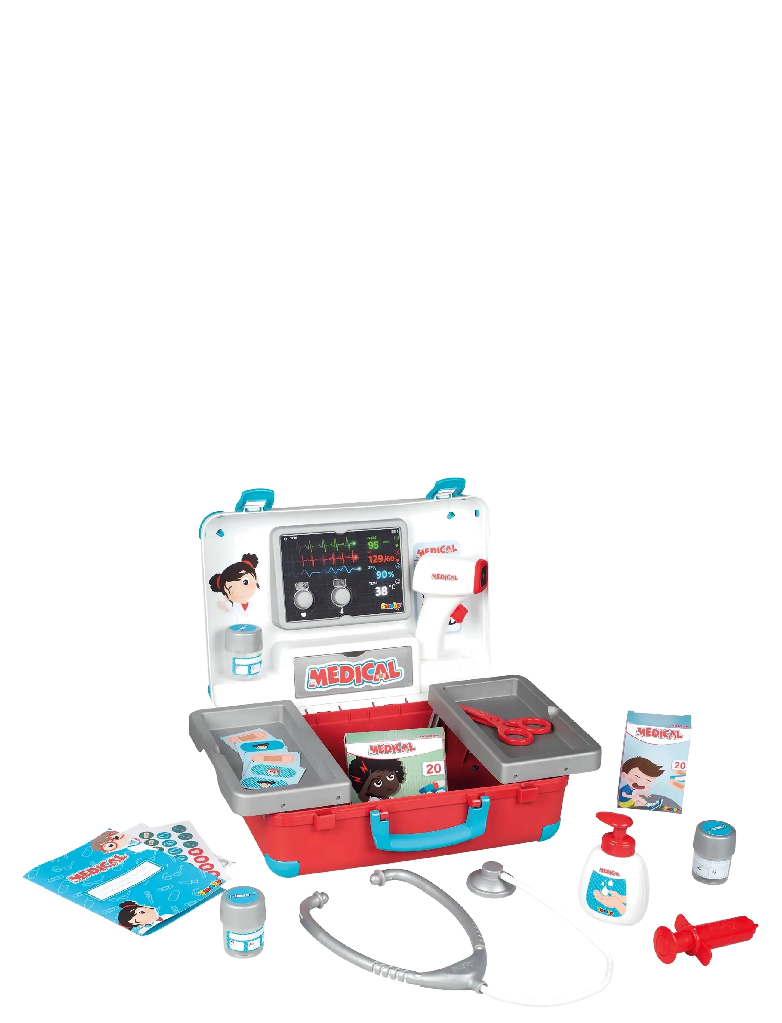 Smoby Medical Case - Rollelek for barn - MULTI COLORUED / red