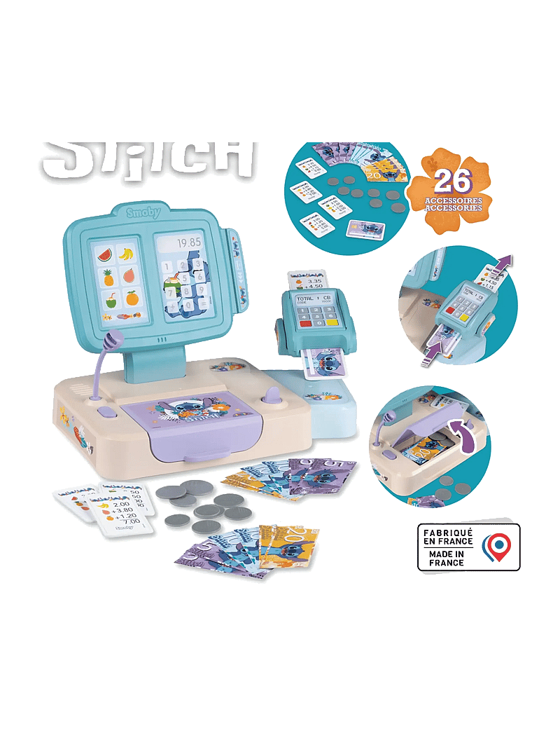 Smoby - Smoby Stitch Cash Register - rinkiniai ir priedai parduotuvei - blue - 4