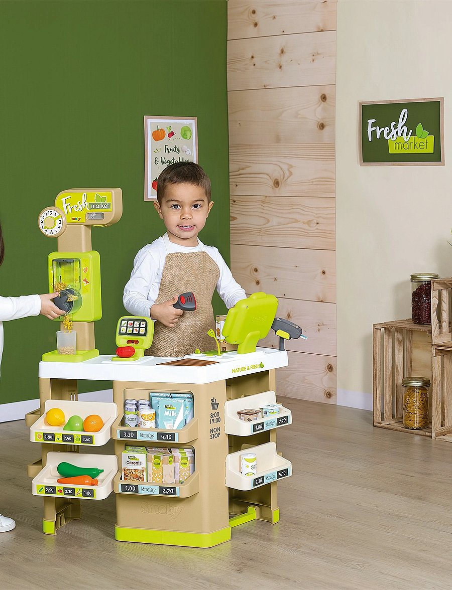 Smoby - Fresh Market - mänguasjade turuplats - multi colorued - 0