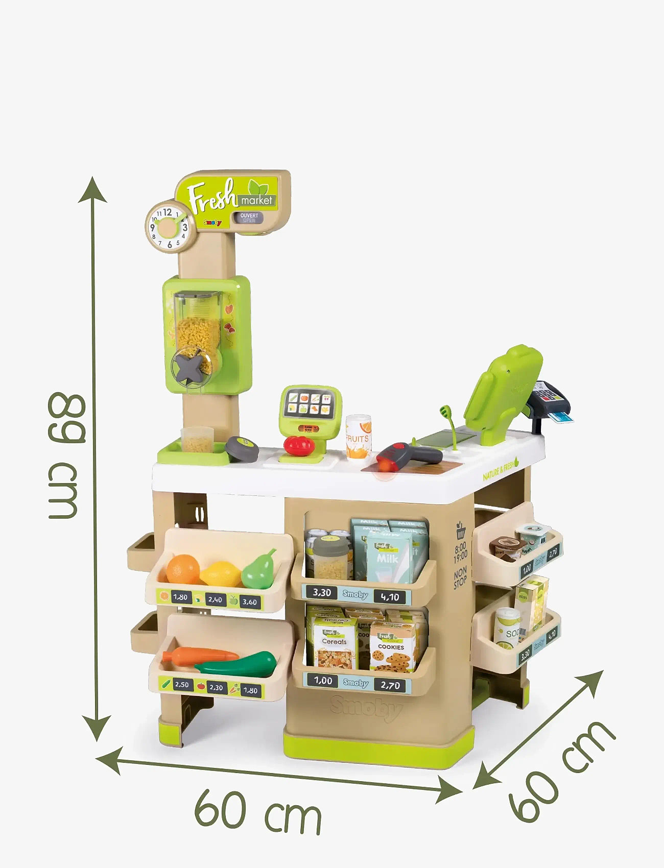 Smoby - Fresh Market - legesæt og tilbehør til supermarkeder - multi colorued - 3