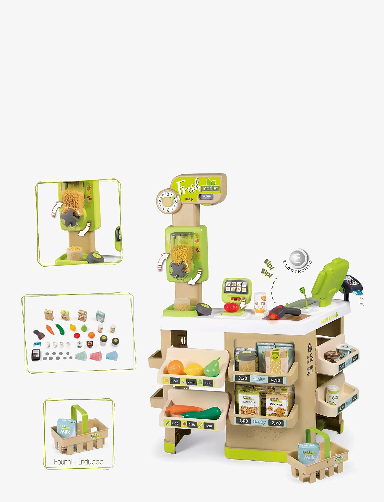 Smoby - Fresh Market - legesæt og tilbehør til supermarkeder - multi colorued - 4