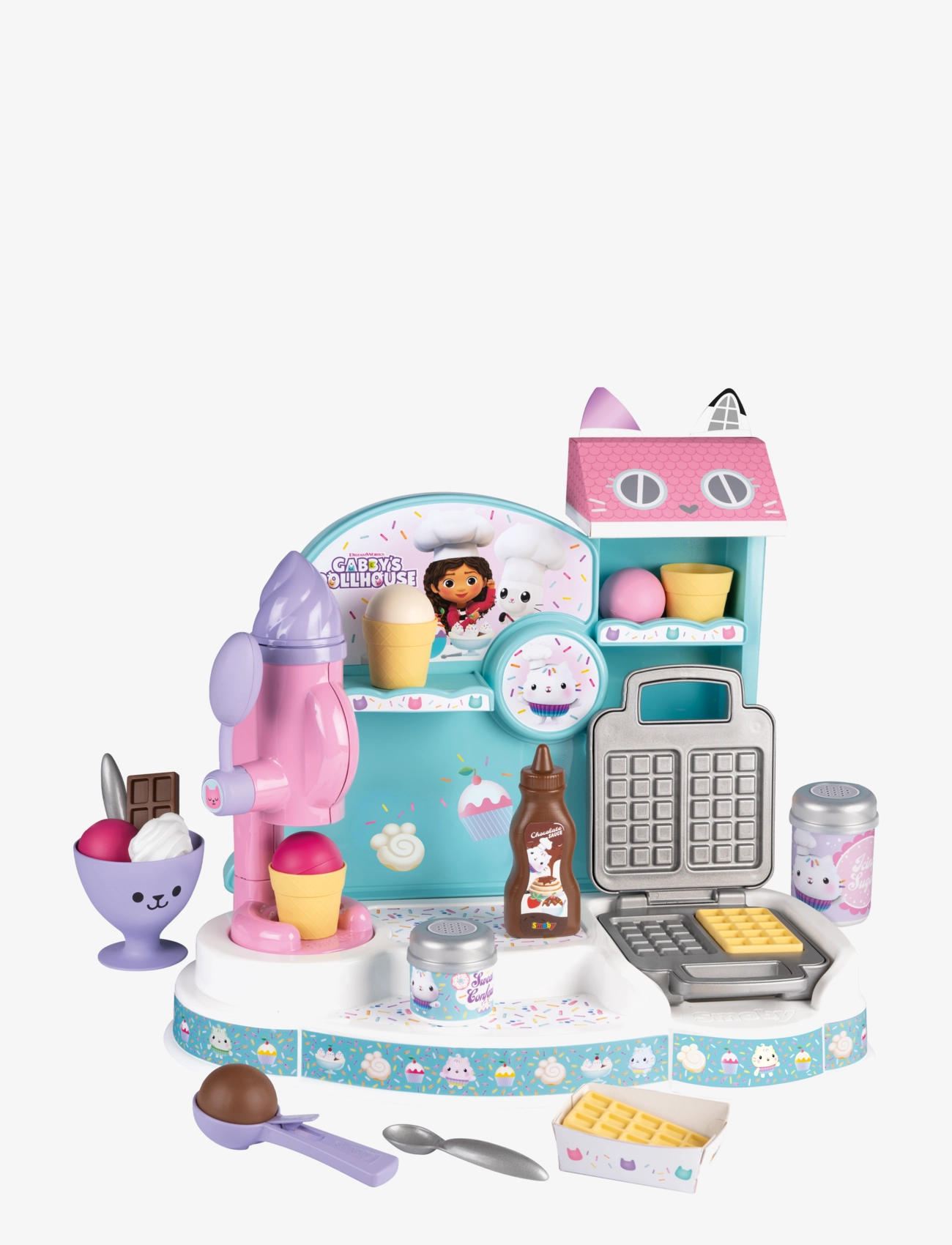 Smoby Gabbys Dockskåp Glassaffär, One Size, Toy Kitchen & Accessories, Mehrfarbig/gemustert - Food Cakes, Kinder