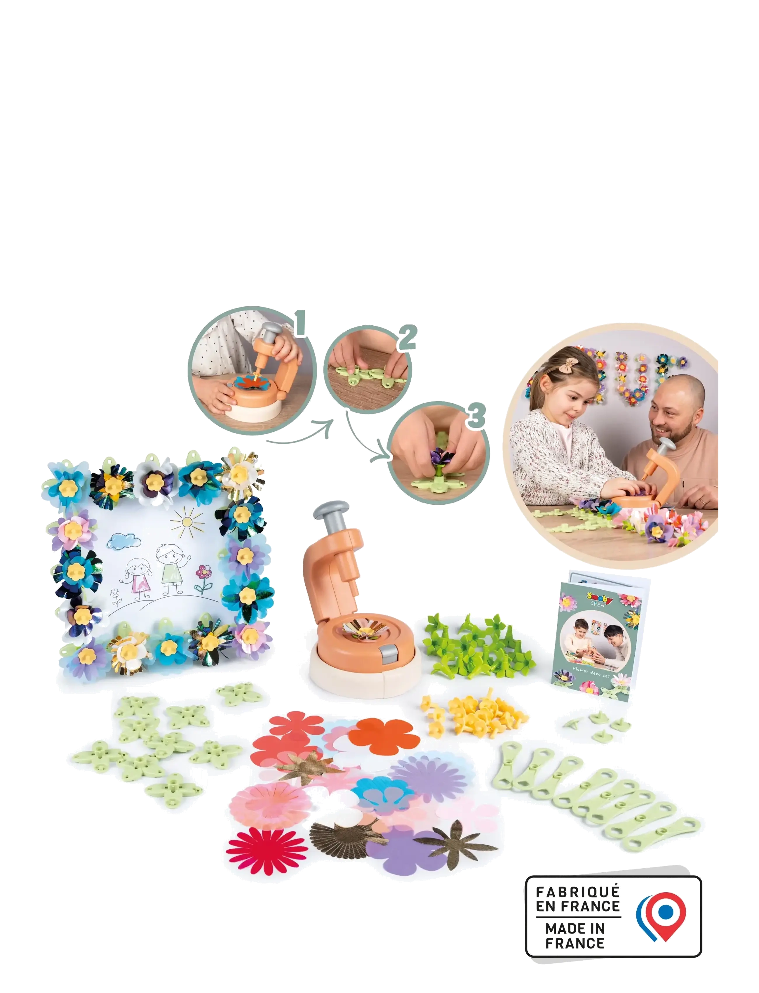 Smoby - Smoby Crea Flower Deco Set - bastelset - multi colorued - 3