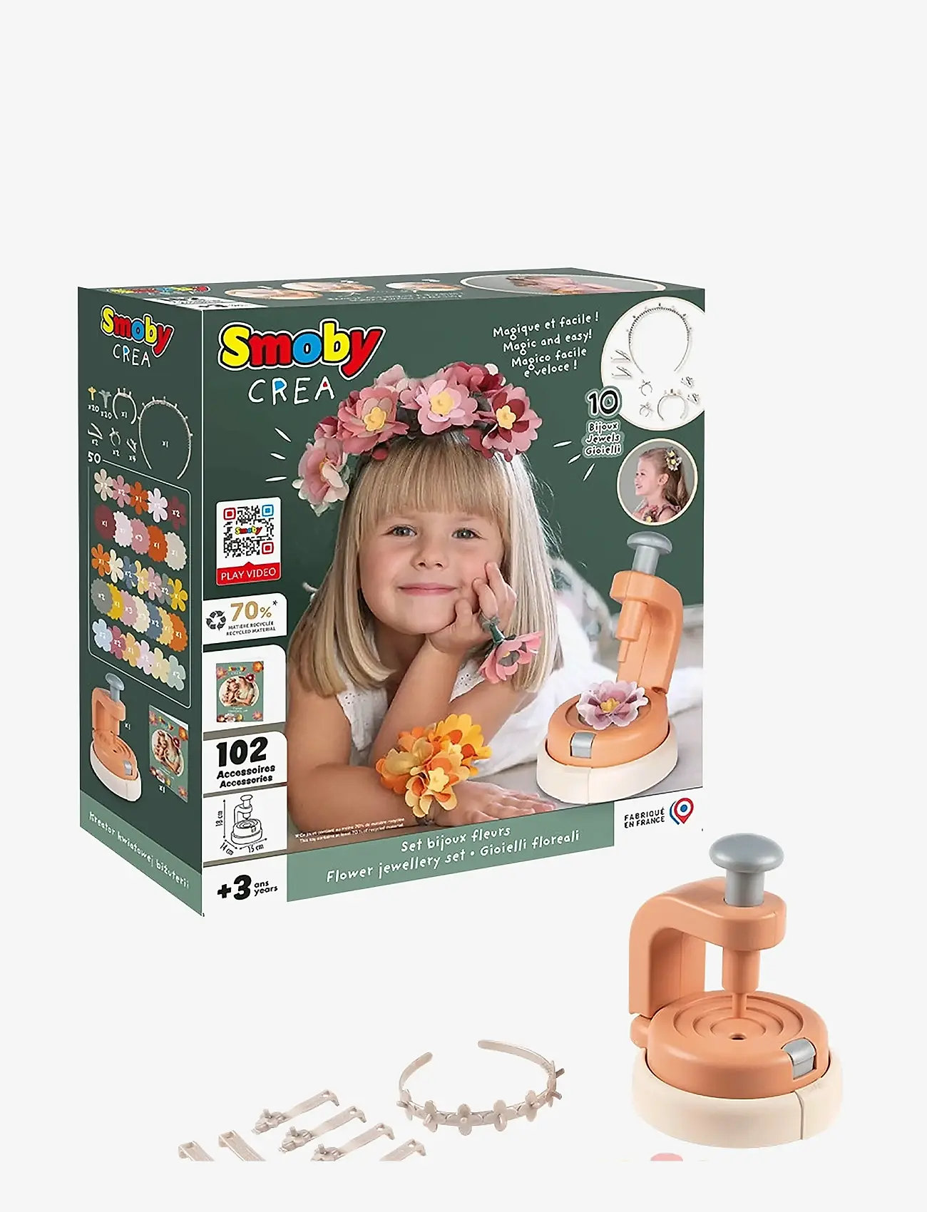 Smoby - Smoby Crea Flower Jewelry Set - käsitöökomplekt - multi colorued - 2