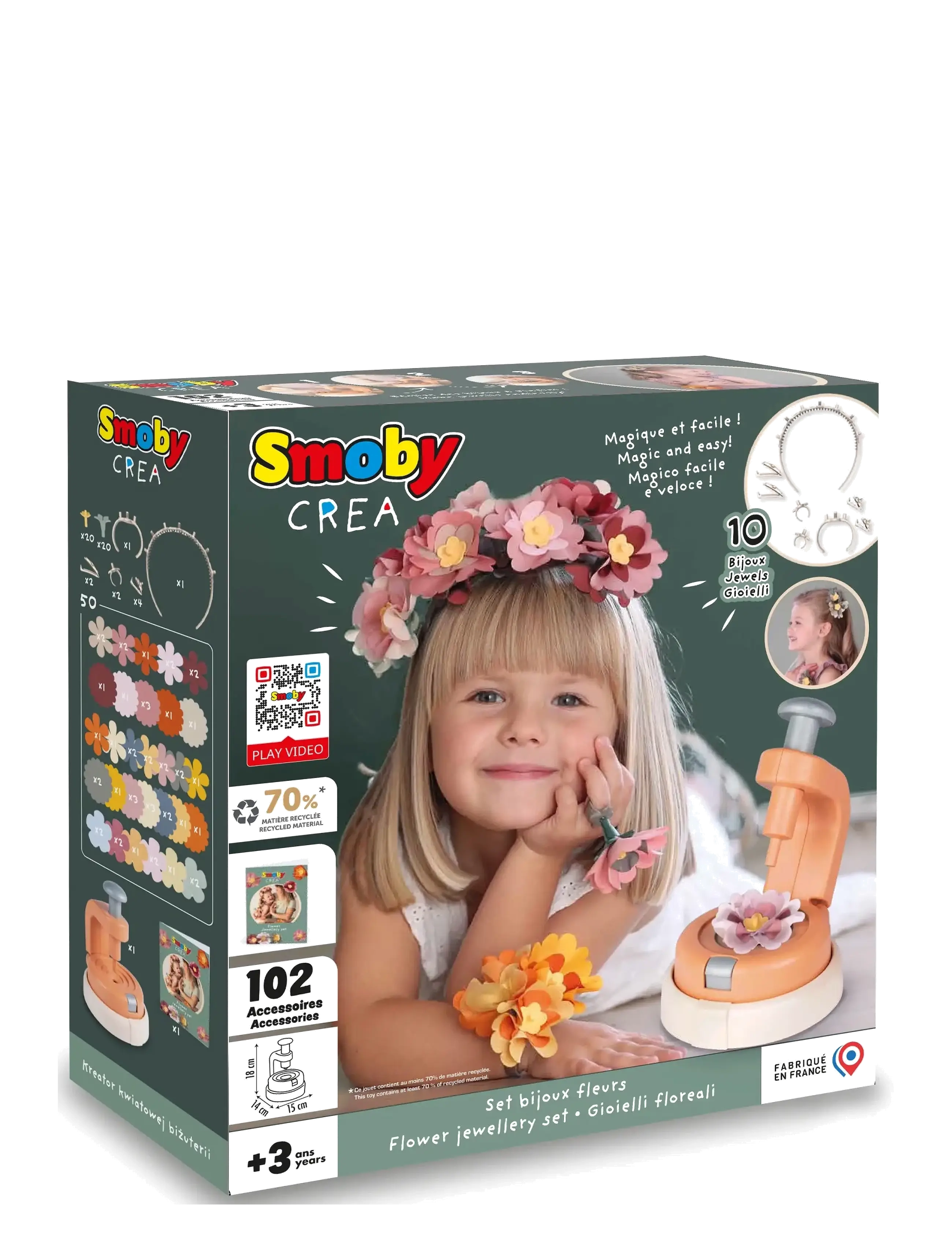 Smoby - Smoby Crea Flower Jewelry Set - craft sets - multi colorued - 3