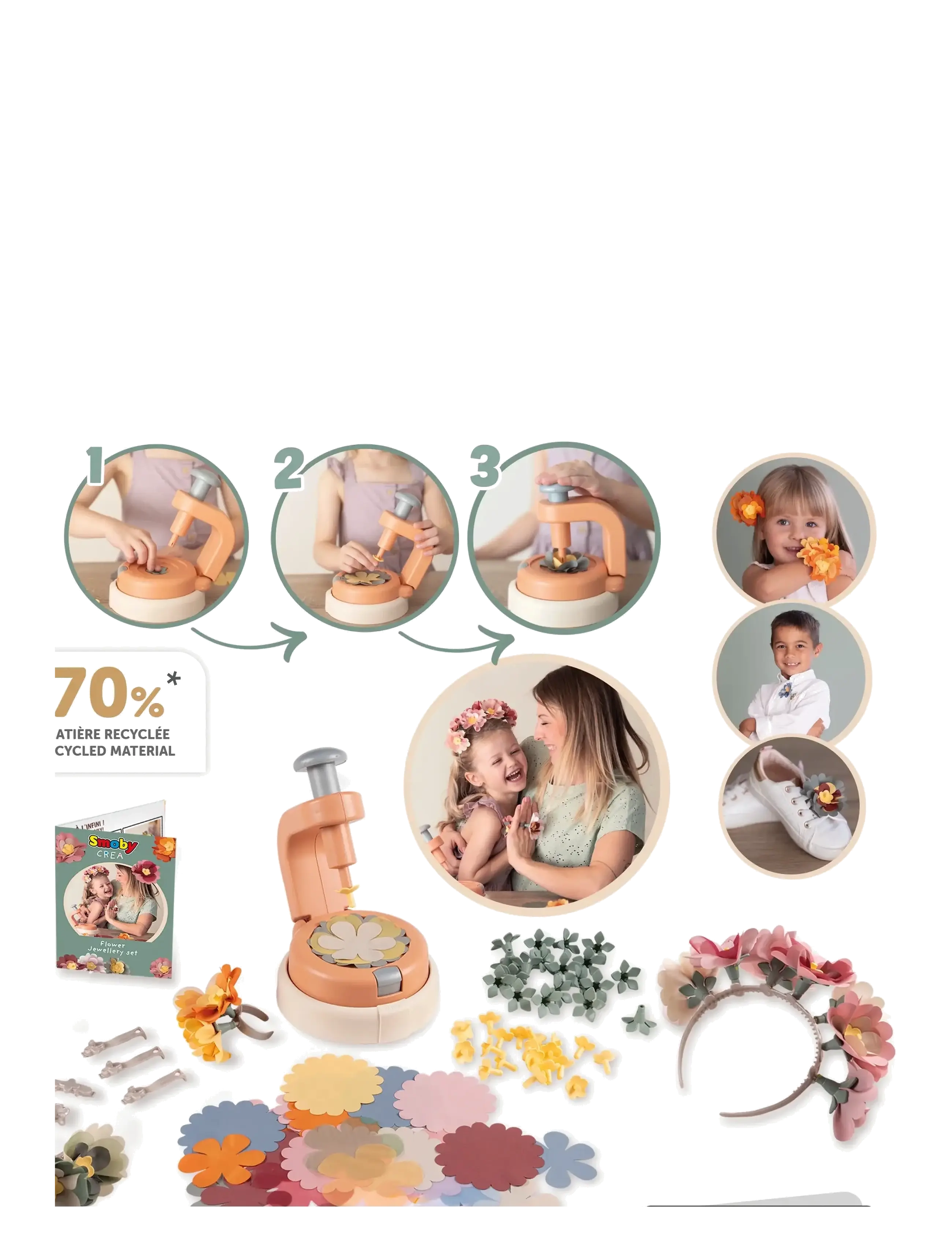Smoby - Smoby Crea Flower Jewelry Set - craft sets - multi colorued - 4