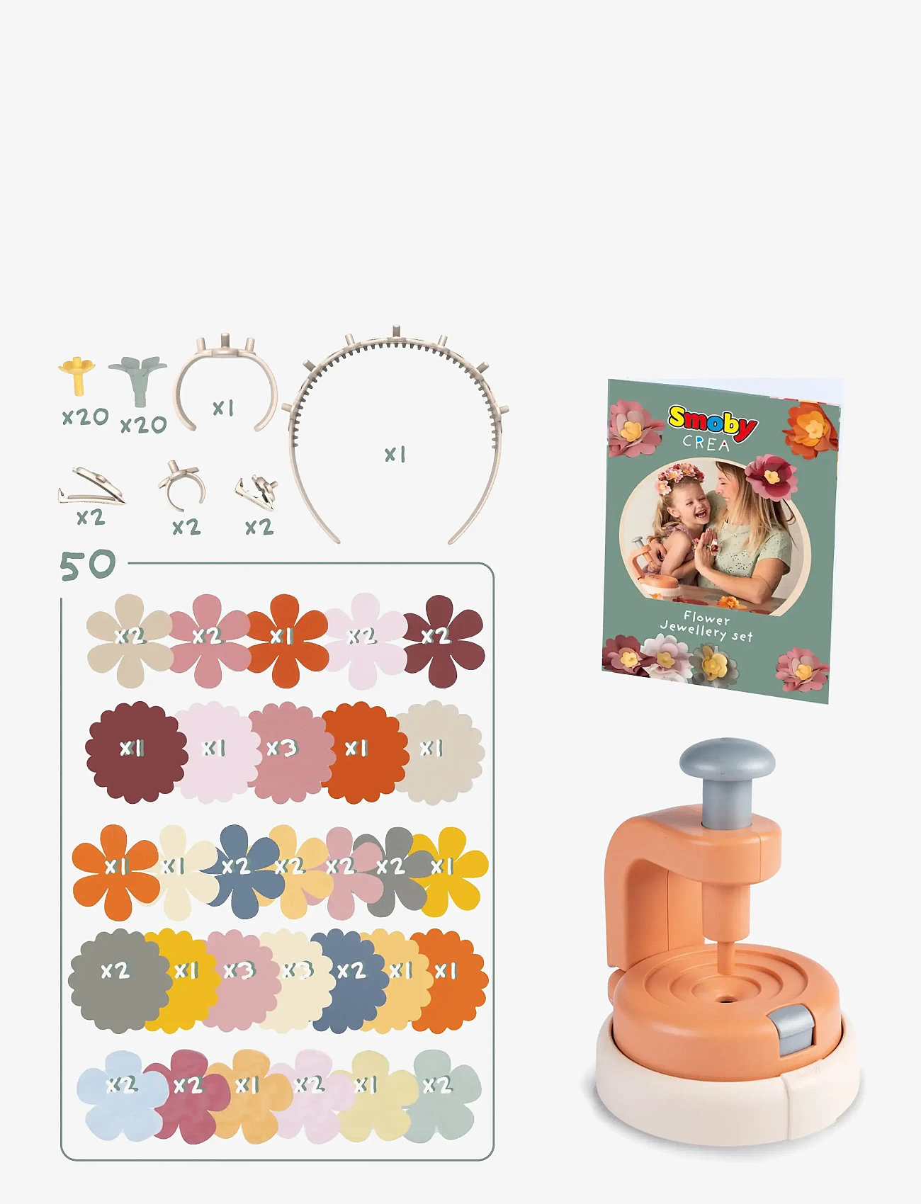 Smoby - Smoby Crea Flower Jewelry Set - käsitöökomplekt - multi colorued - 5