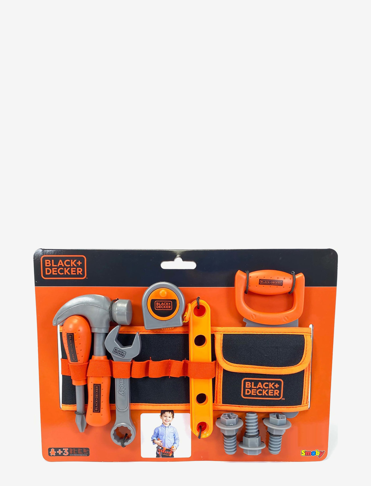 Smoby - Black+Decker Verktygsskärp, 12 Delar - orange - 1