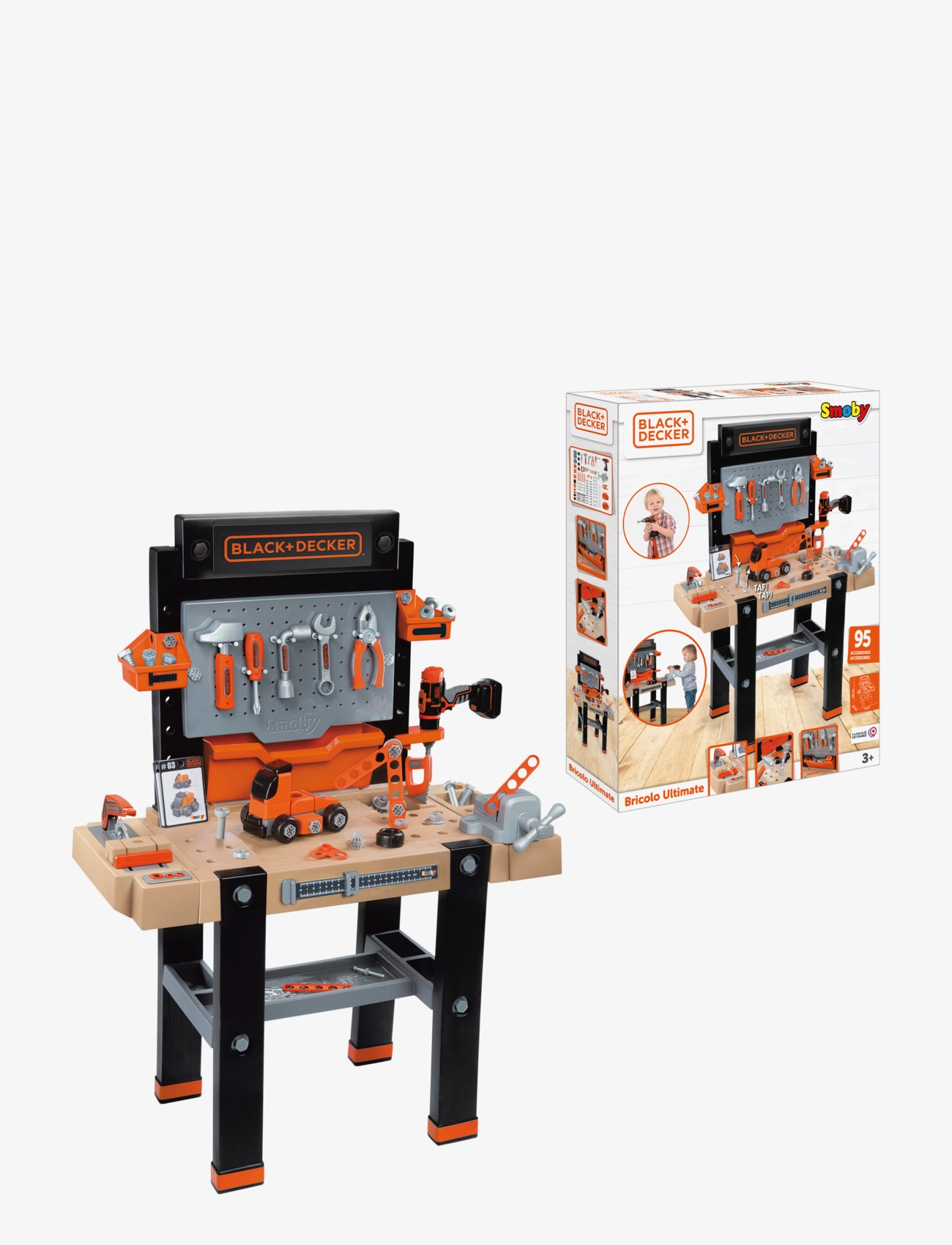 Smoby - Black+Decker Bricolo Ultimate Verktygsbänk med 95 Tillbehör - multicoloured - 4