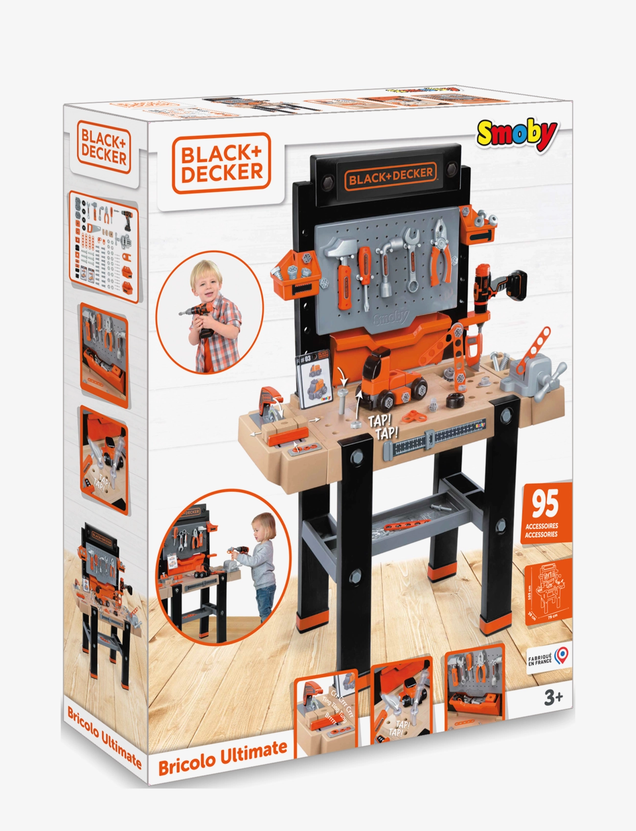 Smoby - Black+Decker Bricolo Ultimate Verktygsbänk med 95 Tillbehör - multicoloured - 5