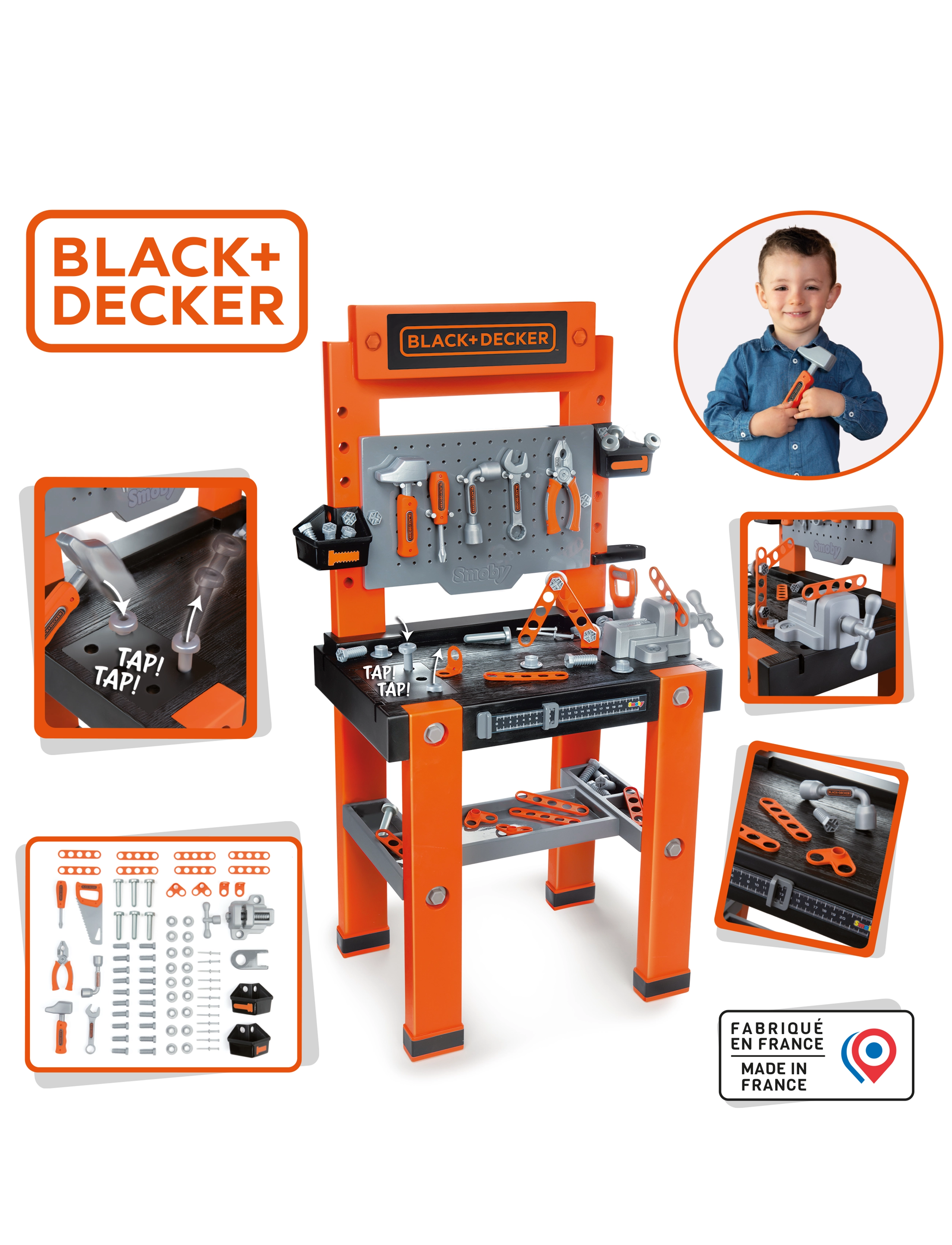 Smoby - B+D Bricolo One Workbench - brown - 5