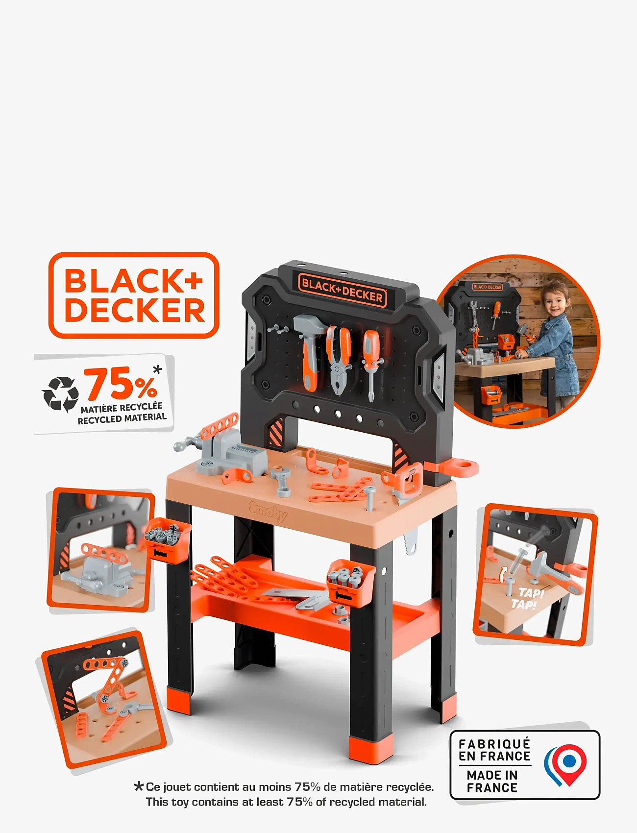 Smoby - Black&Decker  Bricolo Workbench - legetøjsværktøj - multi colorued - 2