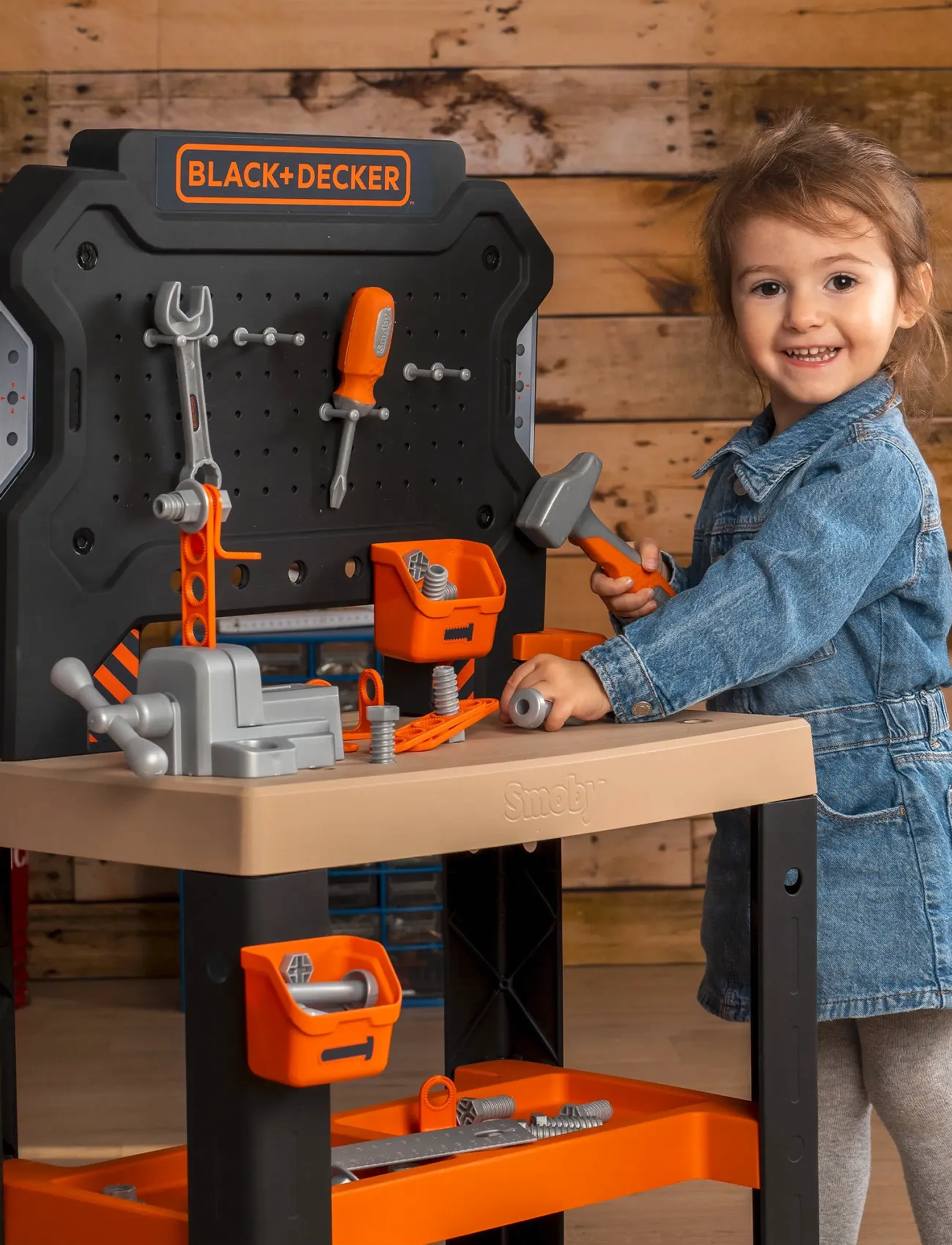 Smoby Black+Decker Bricolo Workbench, Børn, Toy Tools, Sort, Str: ONE SIZE