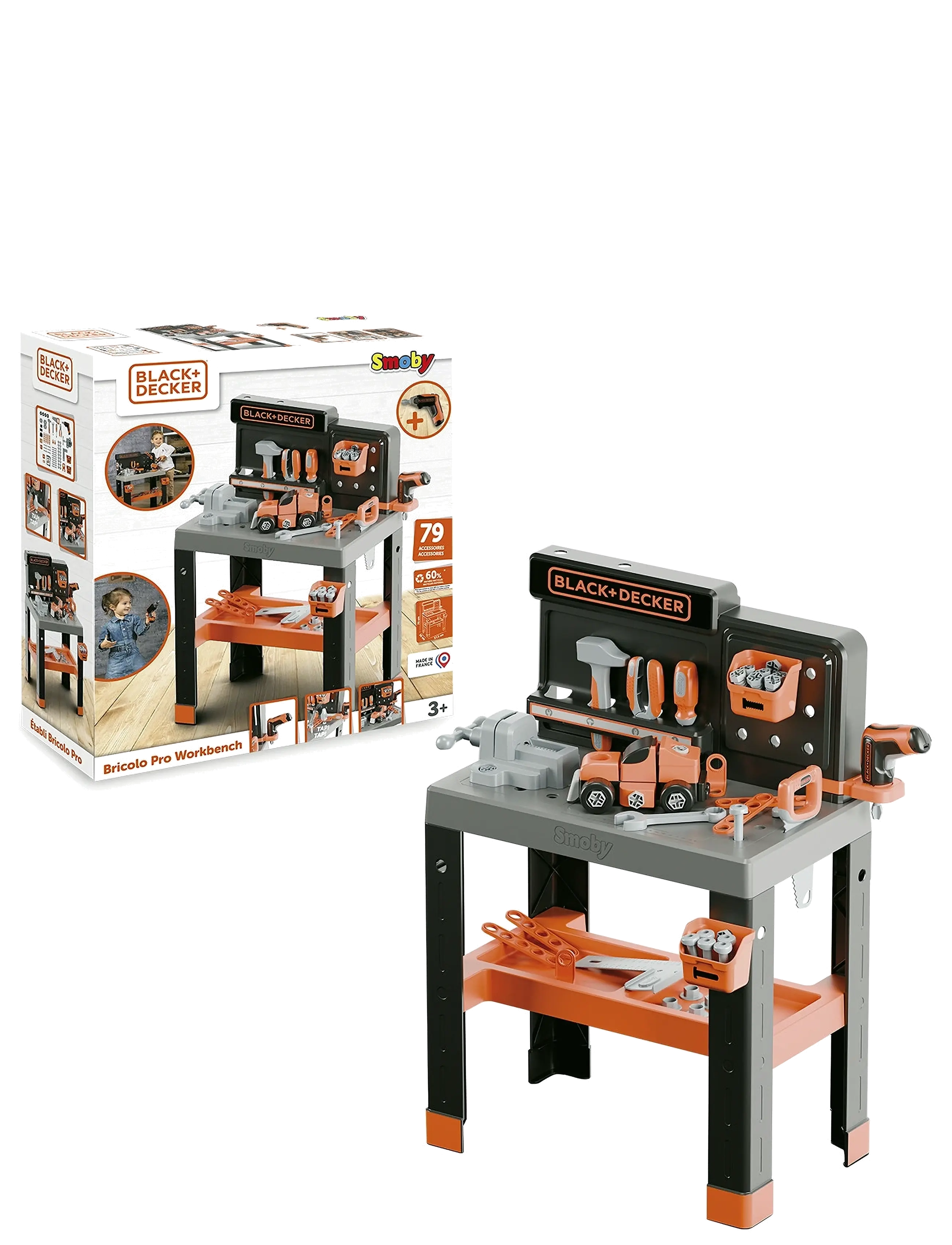 Smoby - Black&Decker  Bricolo Pro Workbench - multi colorued - 1