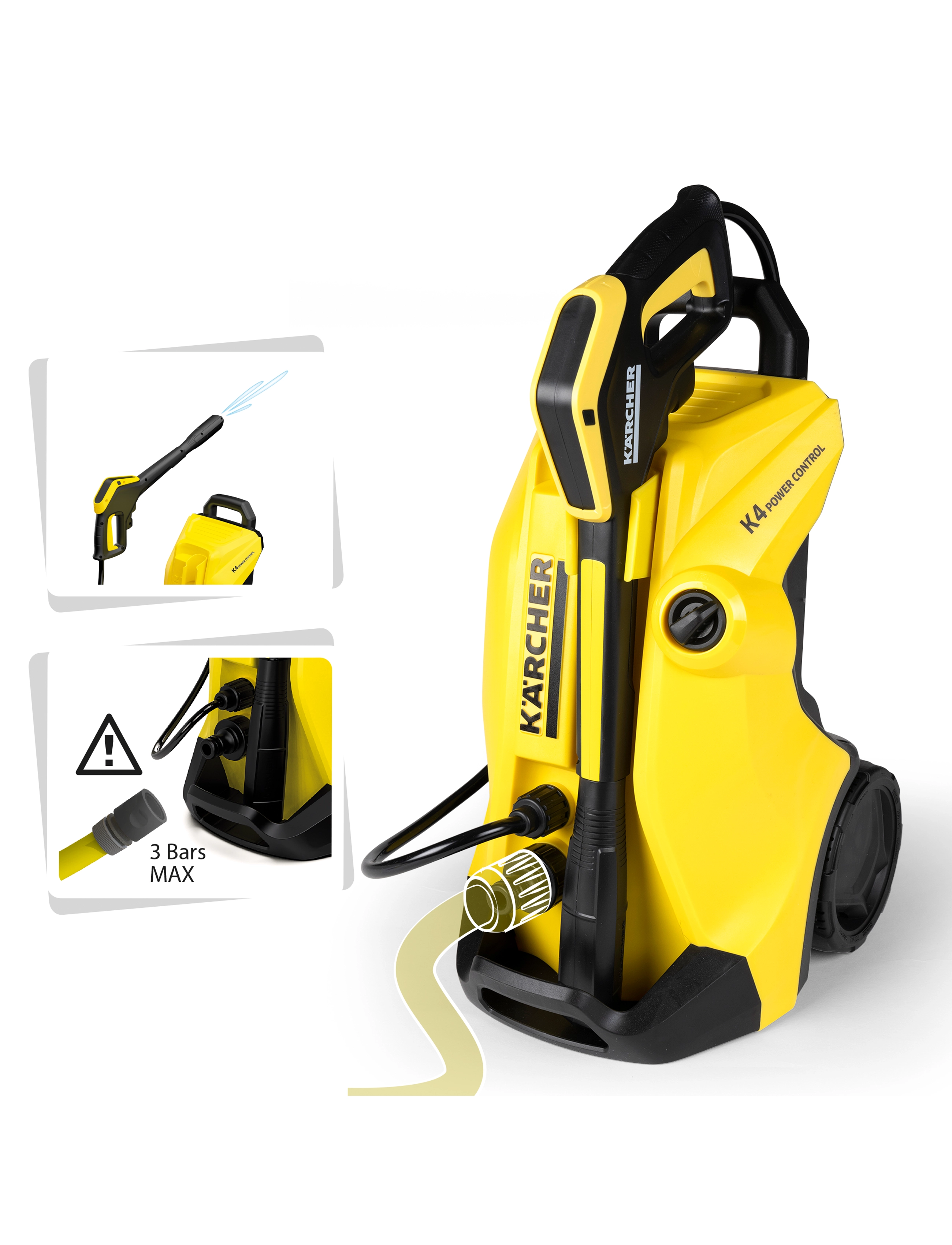 Smoby - Smoby Kärcher K4 High Pressure Washer - mänguasjade tööriistad - yellow - 5