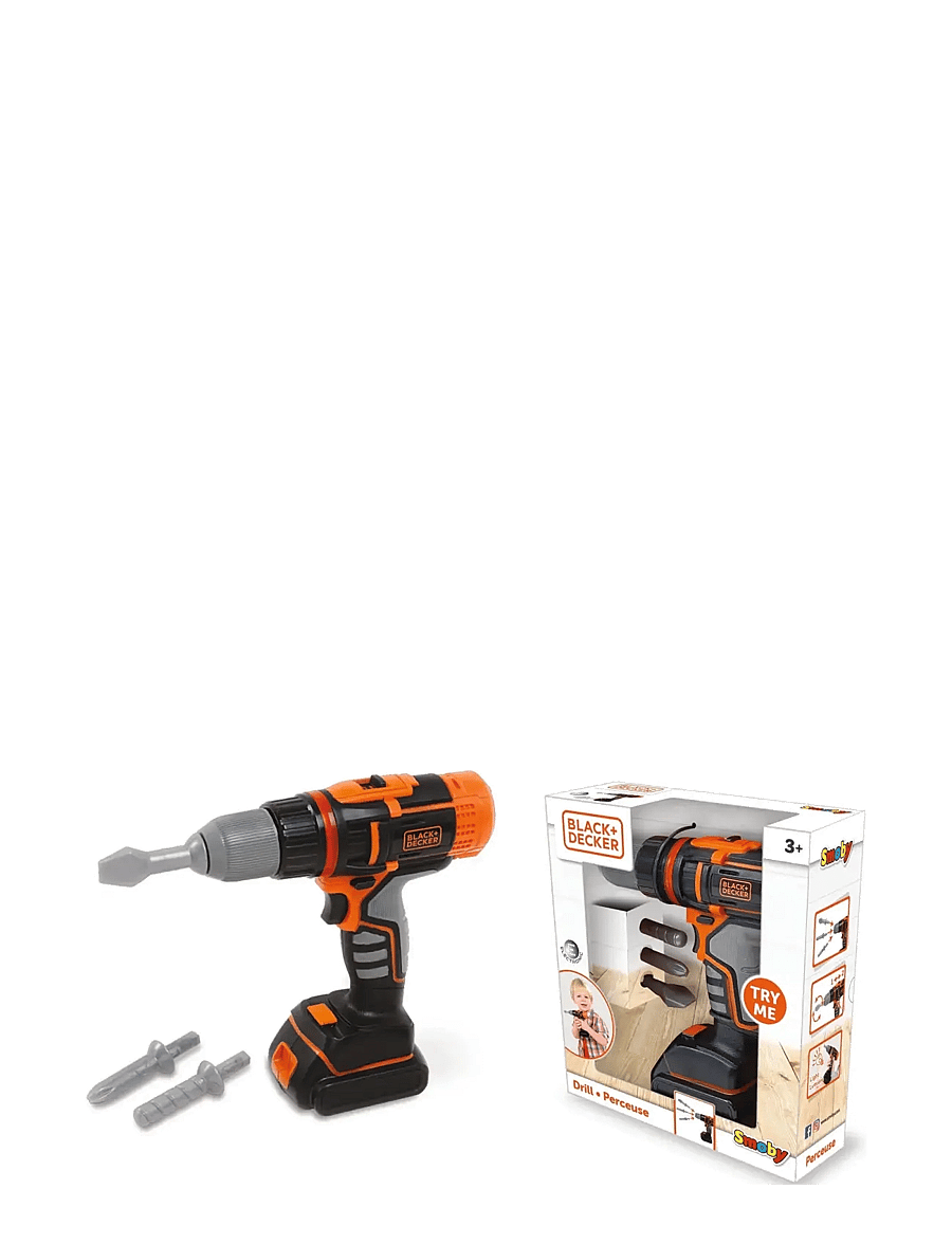 Smoby - Smoby Black+Decker Electronic Drill - mänguasjade tööriistad - multi coloured - 0