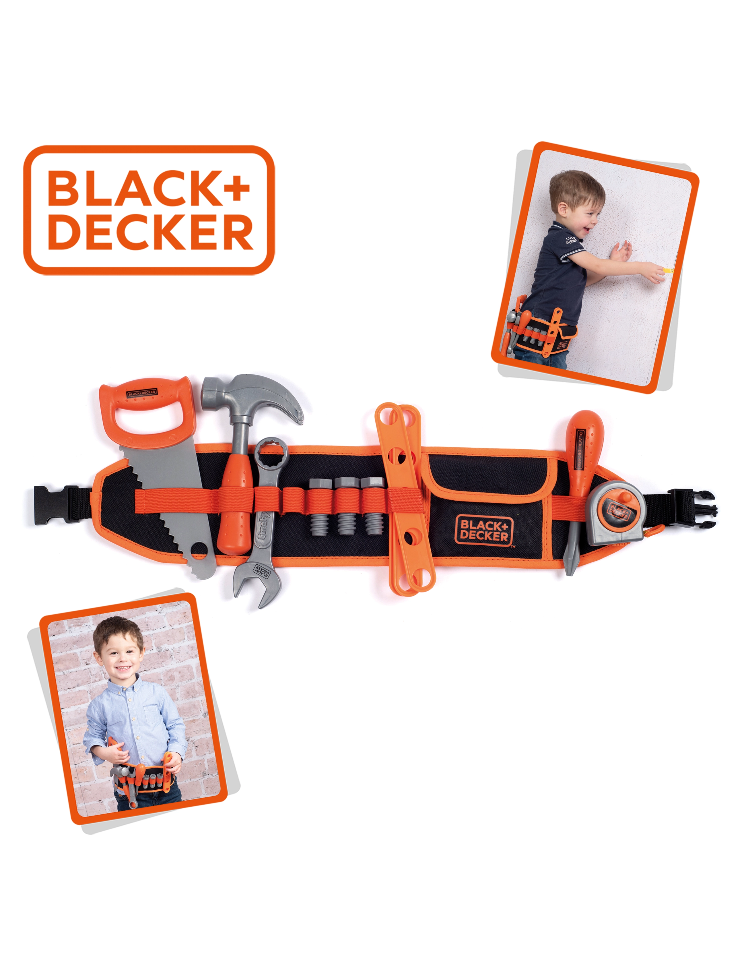 Smoby - Smoby Black+Decker Fabric Tool Belt - legetøjsværktøj - multi coloured - 5
