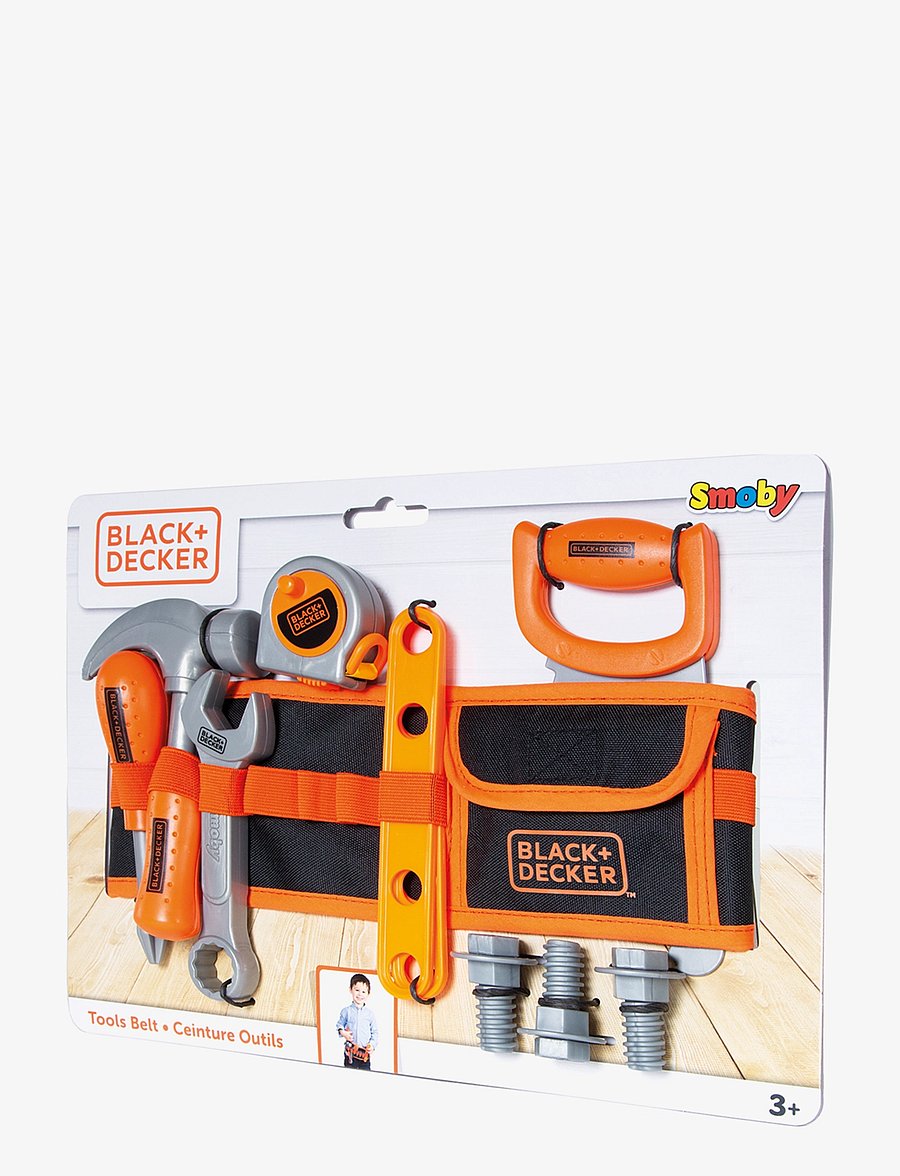 Smoby - Smoby Black+Decker Fabric Tool Belt - mänguasjade tööriistad - multi coloured - 2