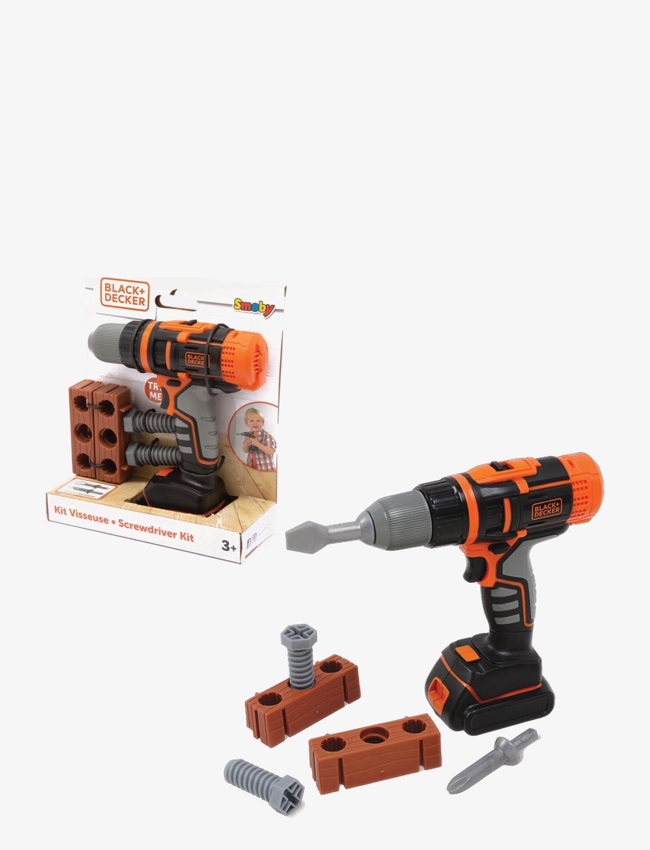 Smoby - Smoby Black+Decker Mechanical Drill and Accessories - spielzeug-werkzeuge - multi coloured - 1