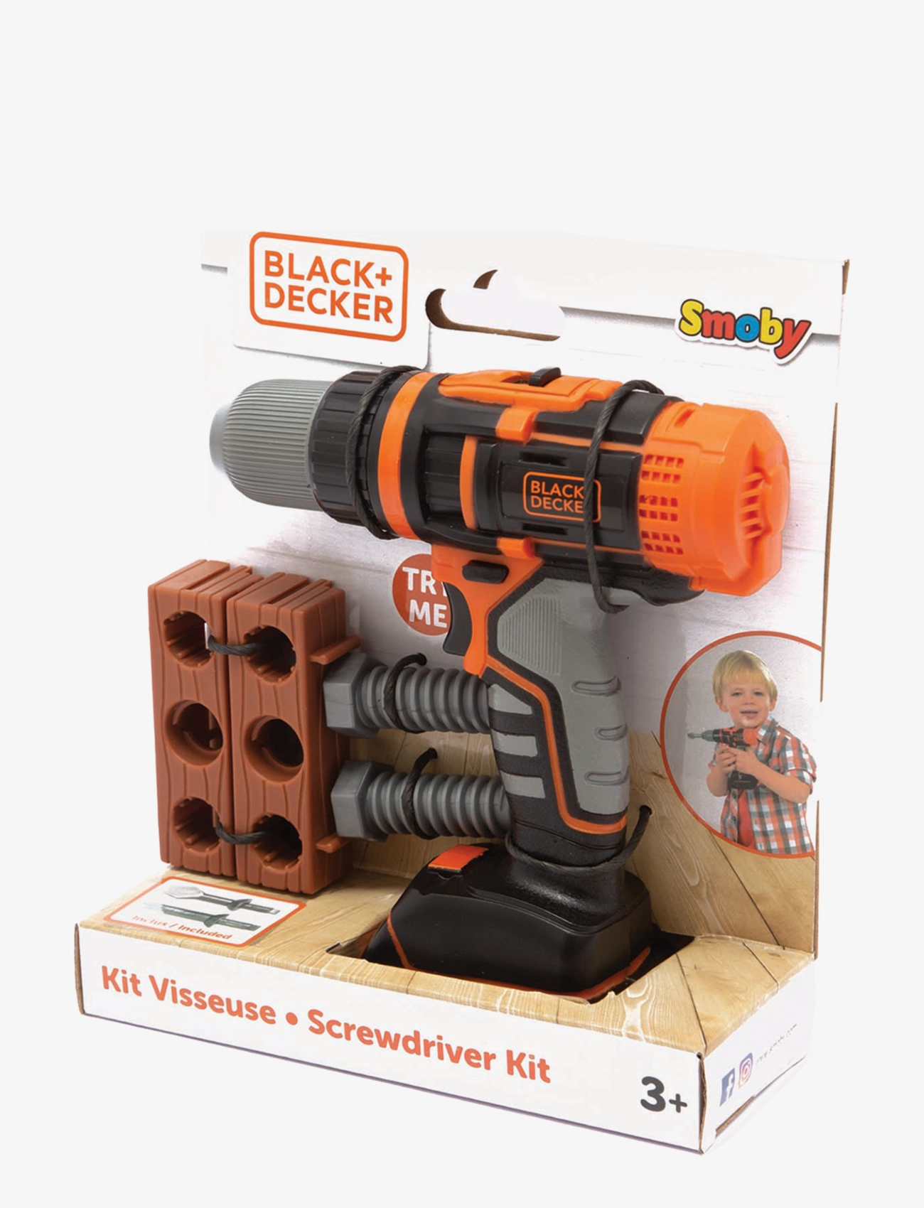 Smoby - Smoby Black+Decker Mechanical Drill and Accessories - spielzeug-werkzeuge - multi coloured - 2