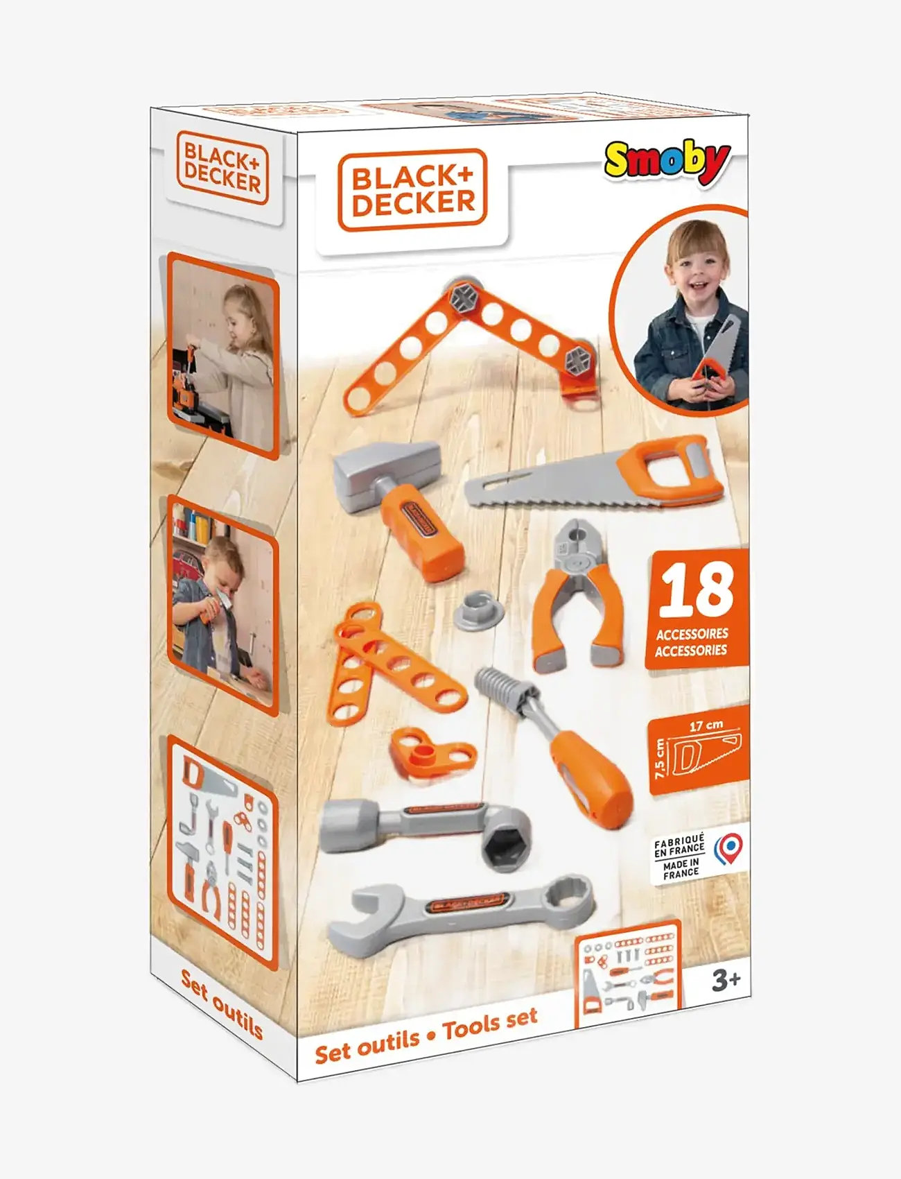Smoby - Smoby Black+Decker Verktøysett - legetøjsværktøj - orange - 2