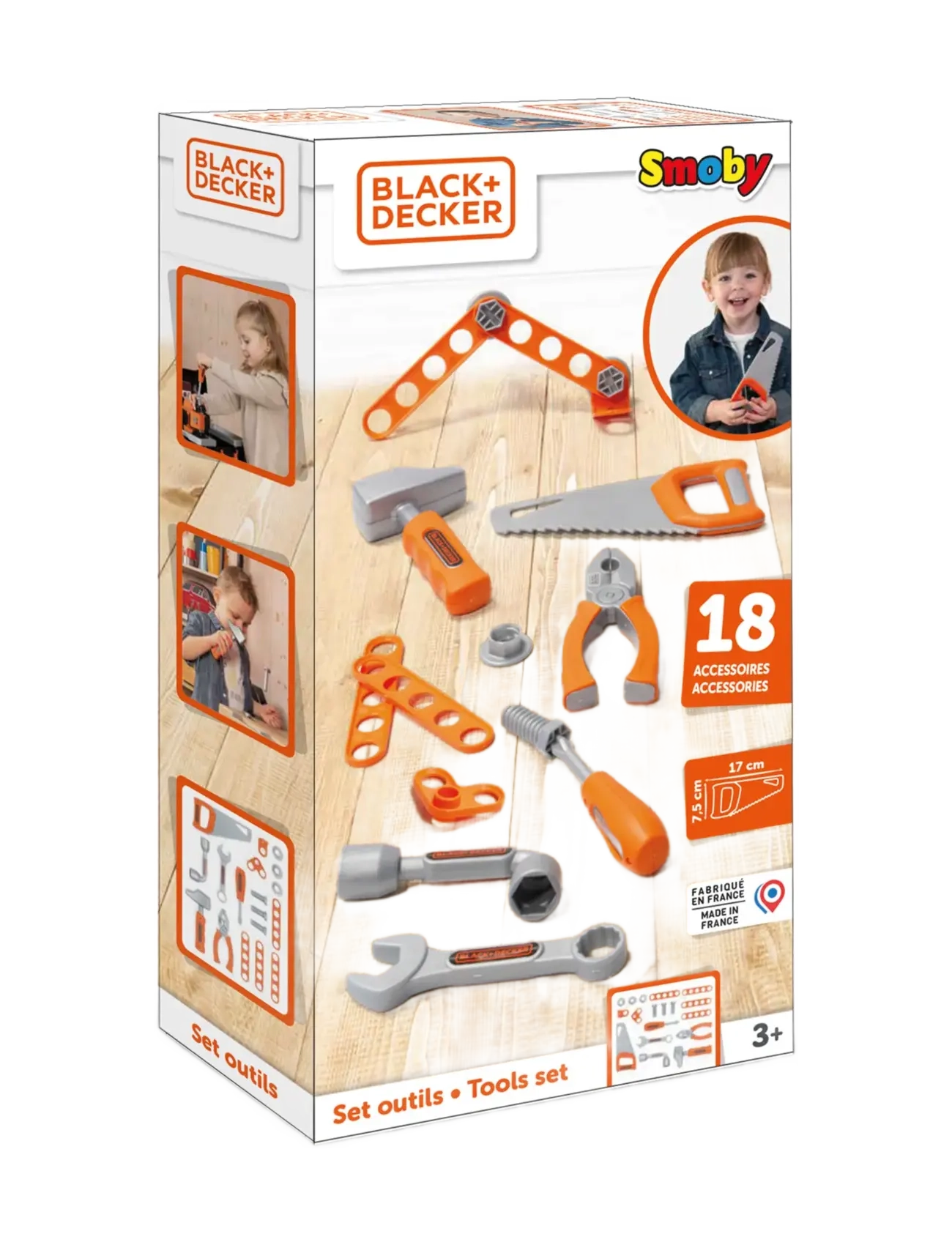 Smoby - Smoby Black+Decker Verktøysett - spielzeug-werkzeuge - orange - 2