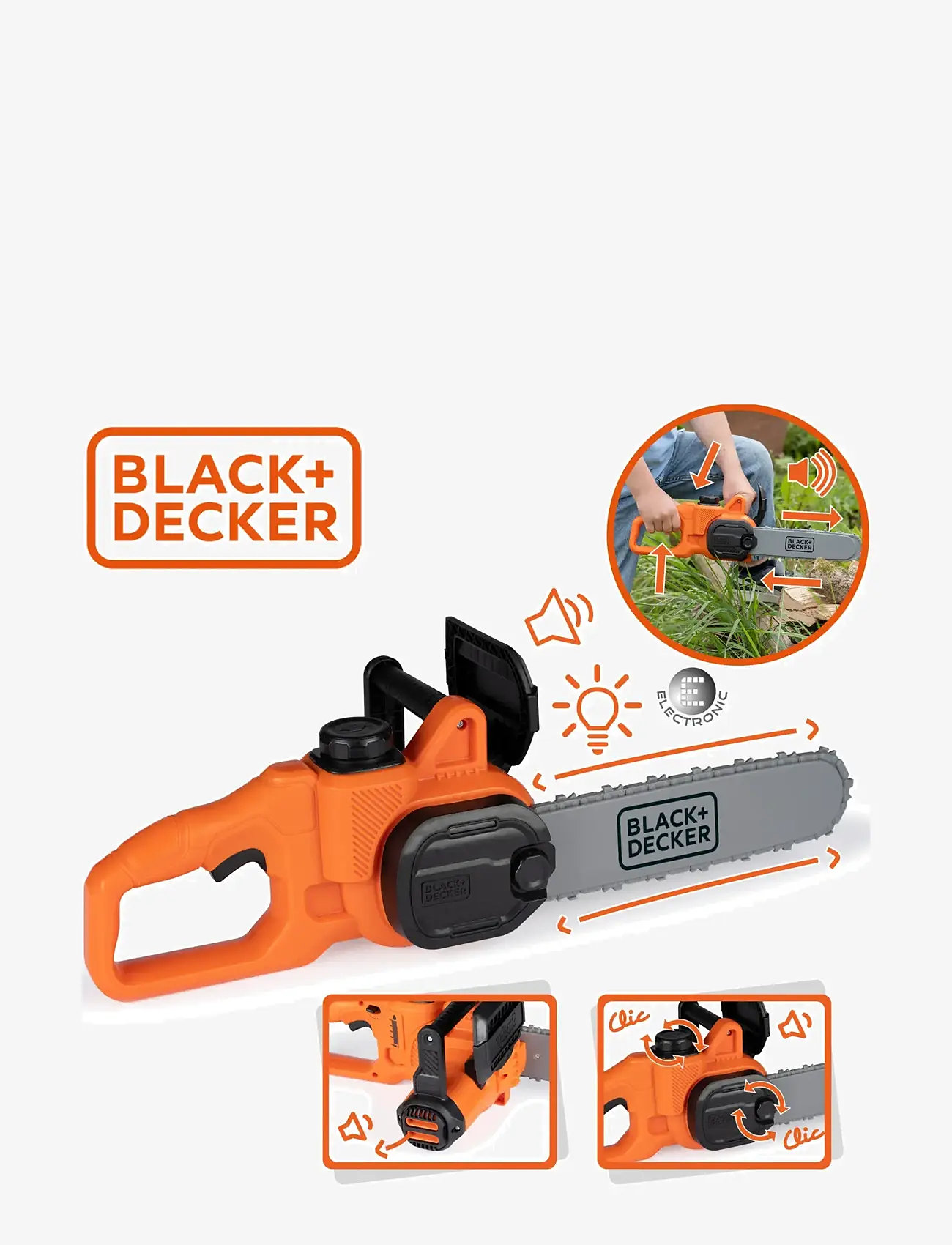 Smoby - Smoby Black+Decker Chainsaw - legetøjsværktøj - multi coloured - 3