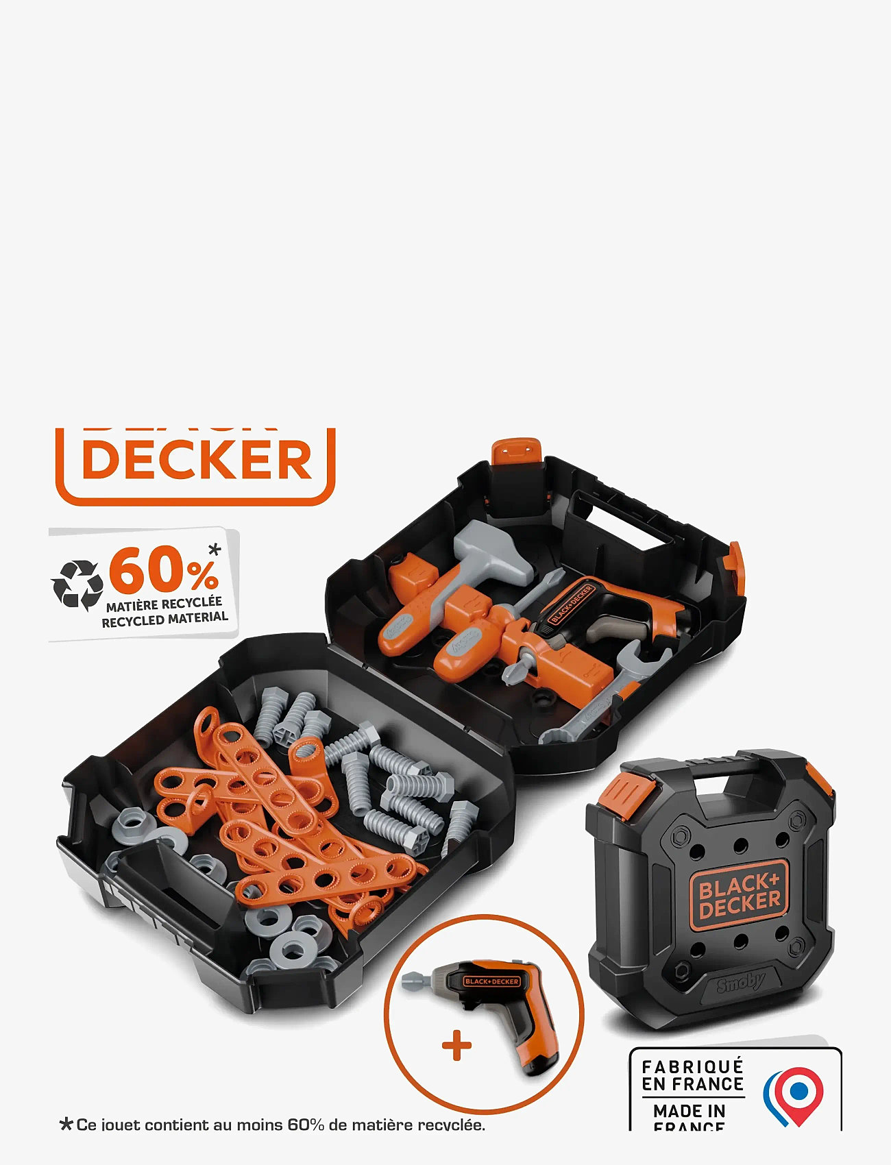 Smoby - Black&Decker Toolbox - leksaksverktyg - black - 3