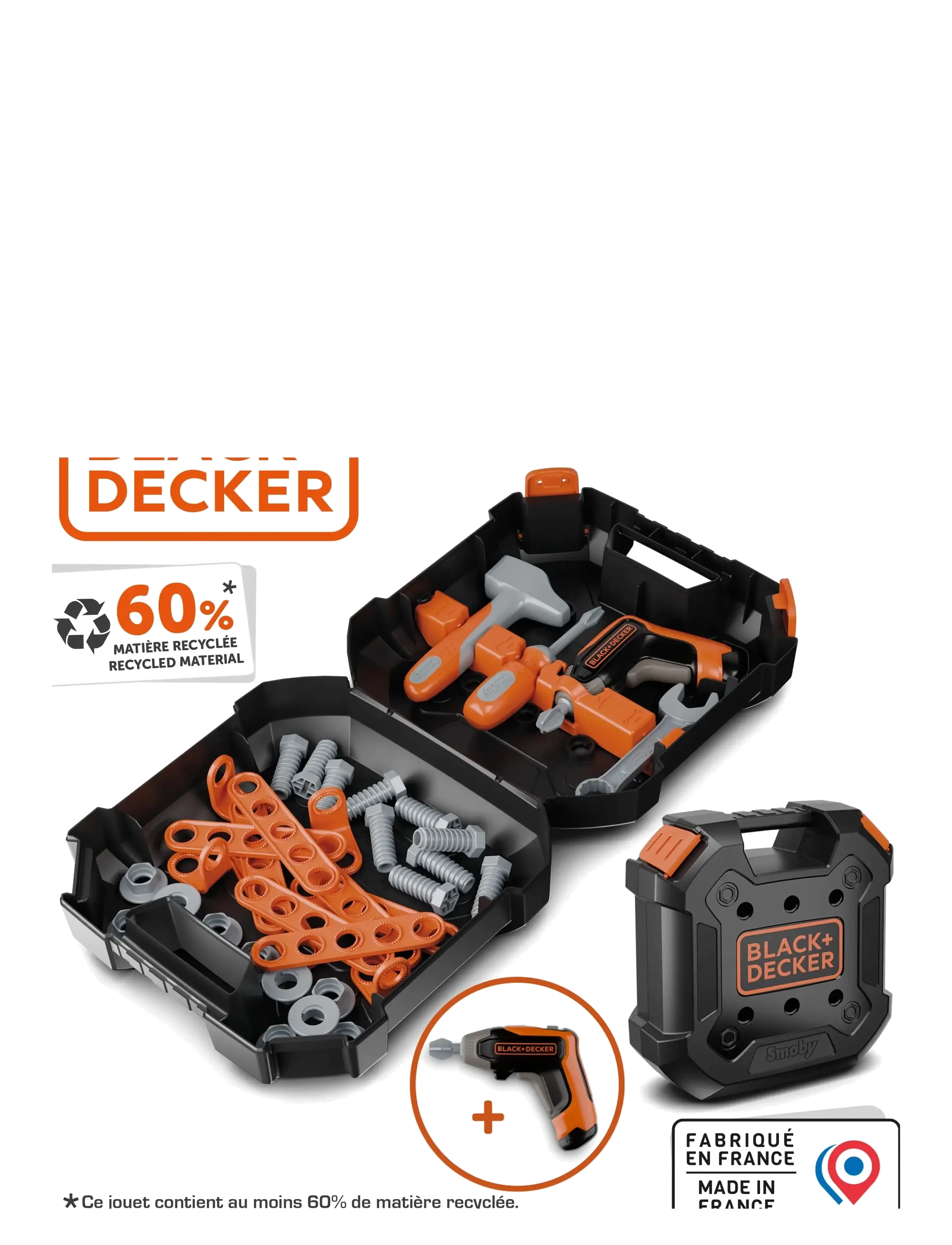 Smoby - Black&Decker Toolbox - leksaksverktyg - black - 3