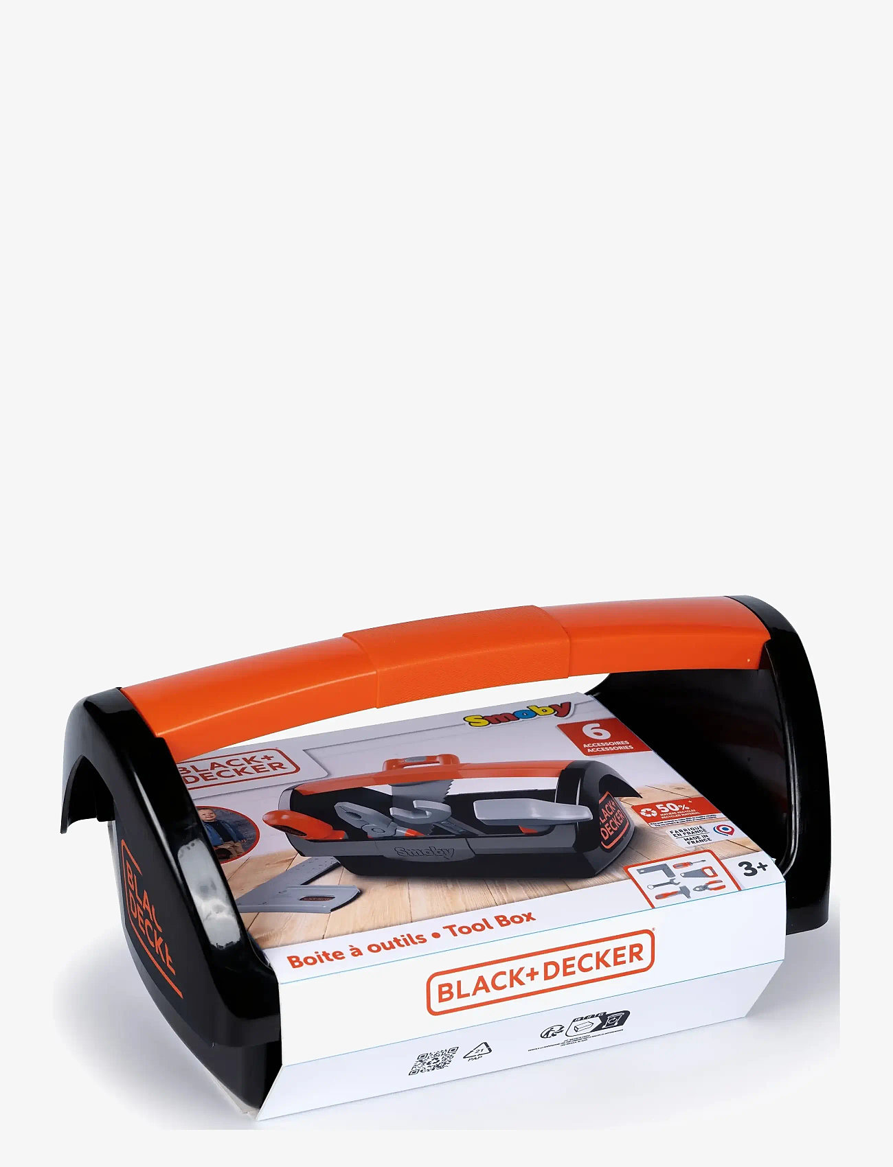 Smoby - Black&Decker  Tool Box + 6 TooLS - leksaksverktyg - black - 3