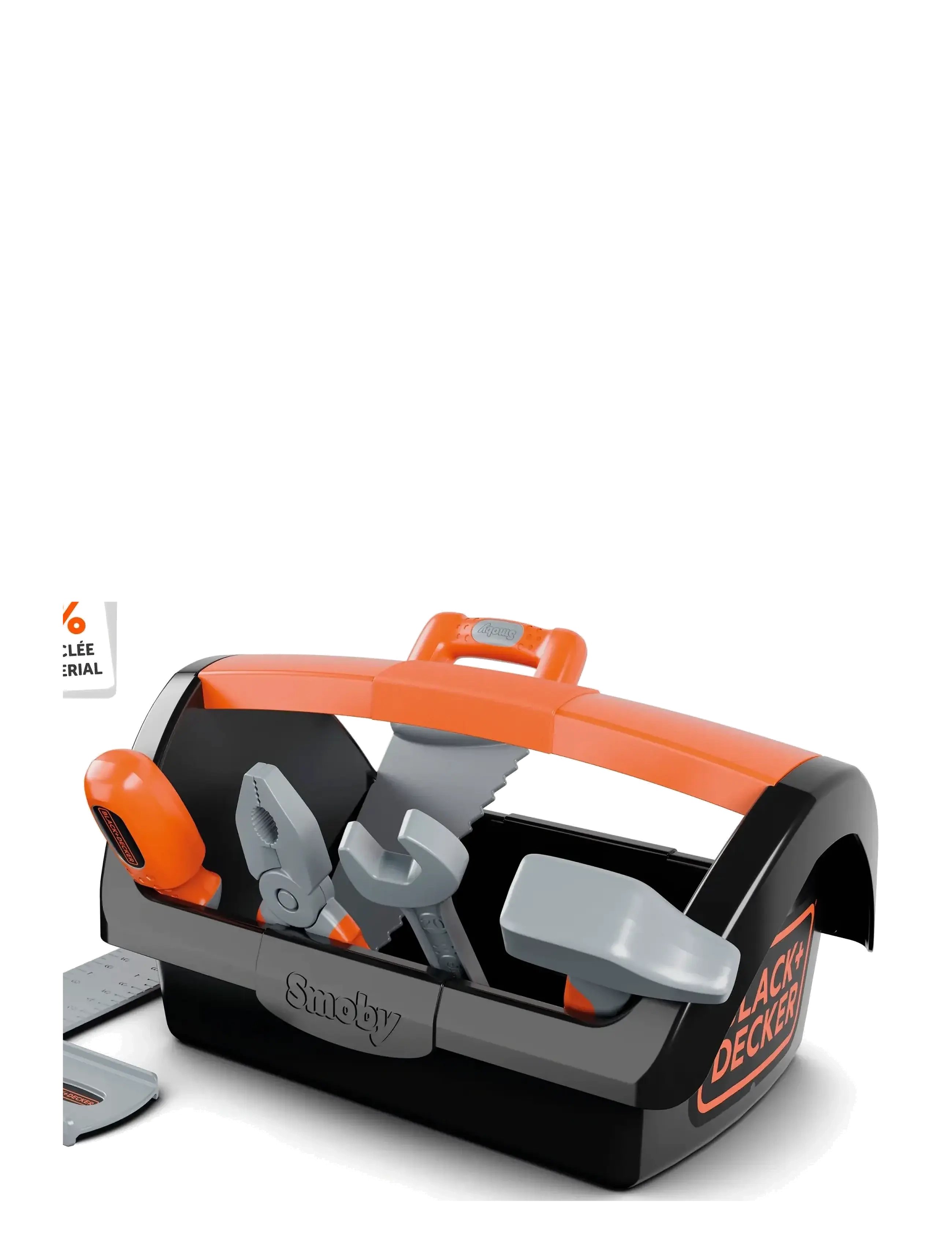 Smoby - Black+Decker Tool Box + 6 Tools - legetøjsværktøj - black - 4