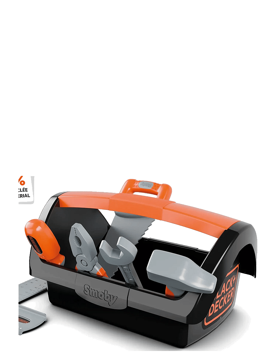 Smoby - Black+Decker Tool Box + 6 Tools - spielzeug-werkzeuge - black - 4